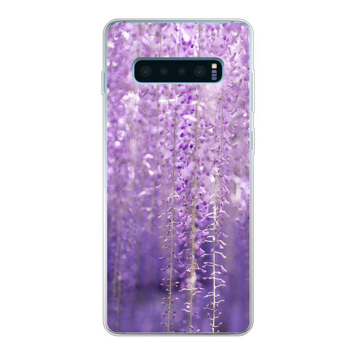 MuchoWow Handyhülle Verblühte Glyzinie Phone Case Handyhülle Samsung Galaxy S10+ Silikon Schutzhülle