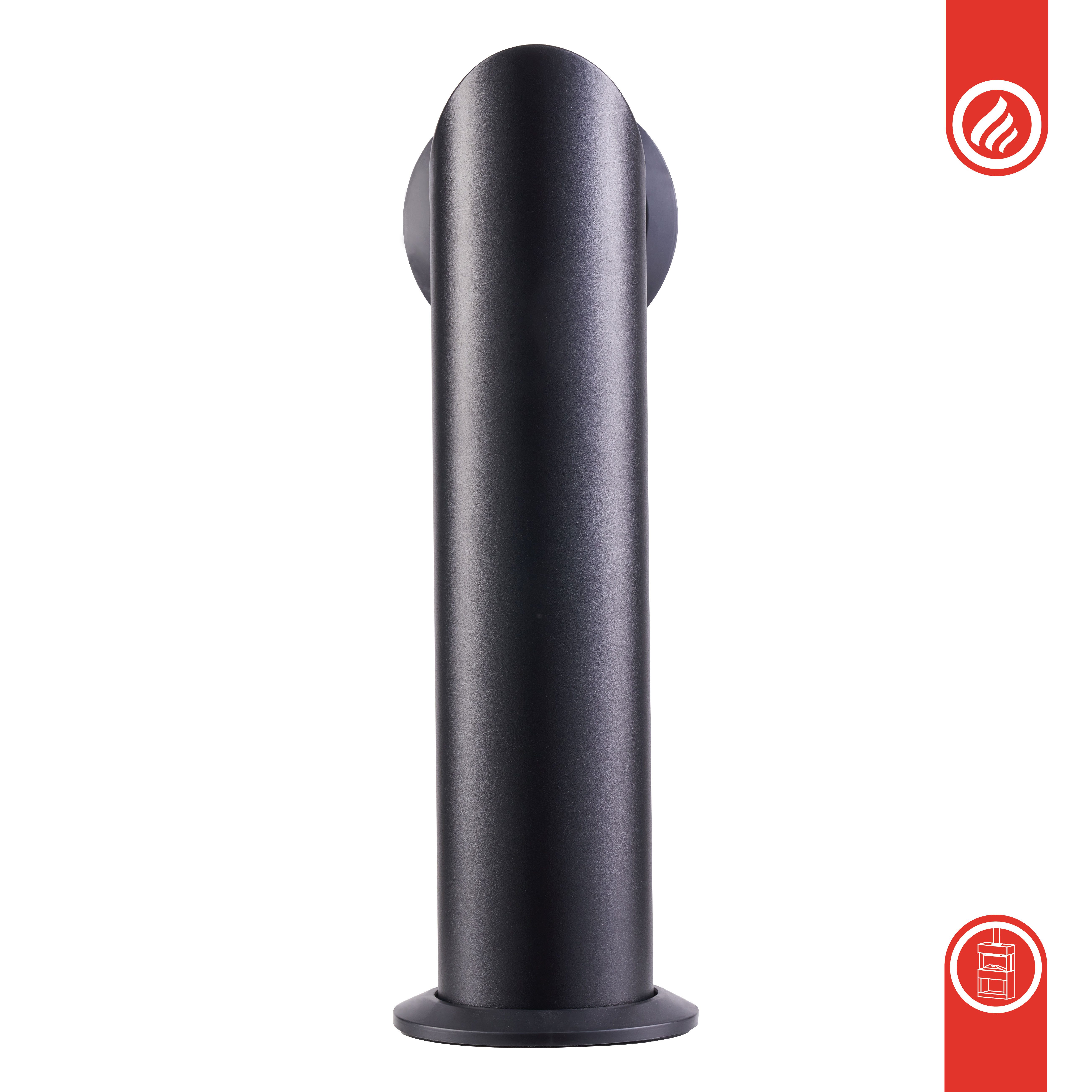 KAMINIO Ofenrohr MAX, 90,00 °, Für jeden Elektrokamin geeignet, Inkl. Montagematerial