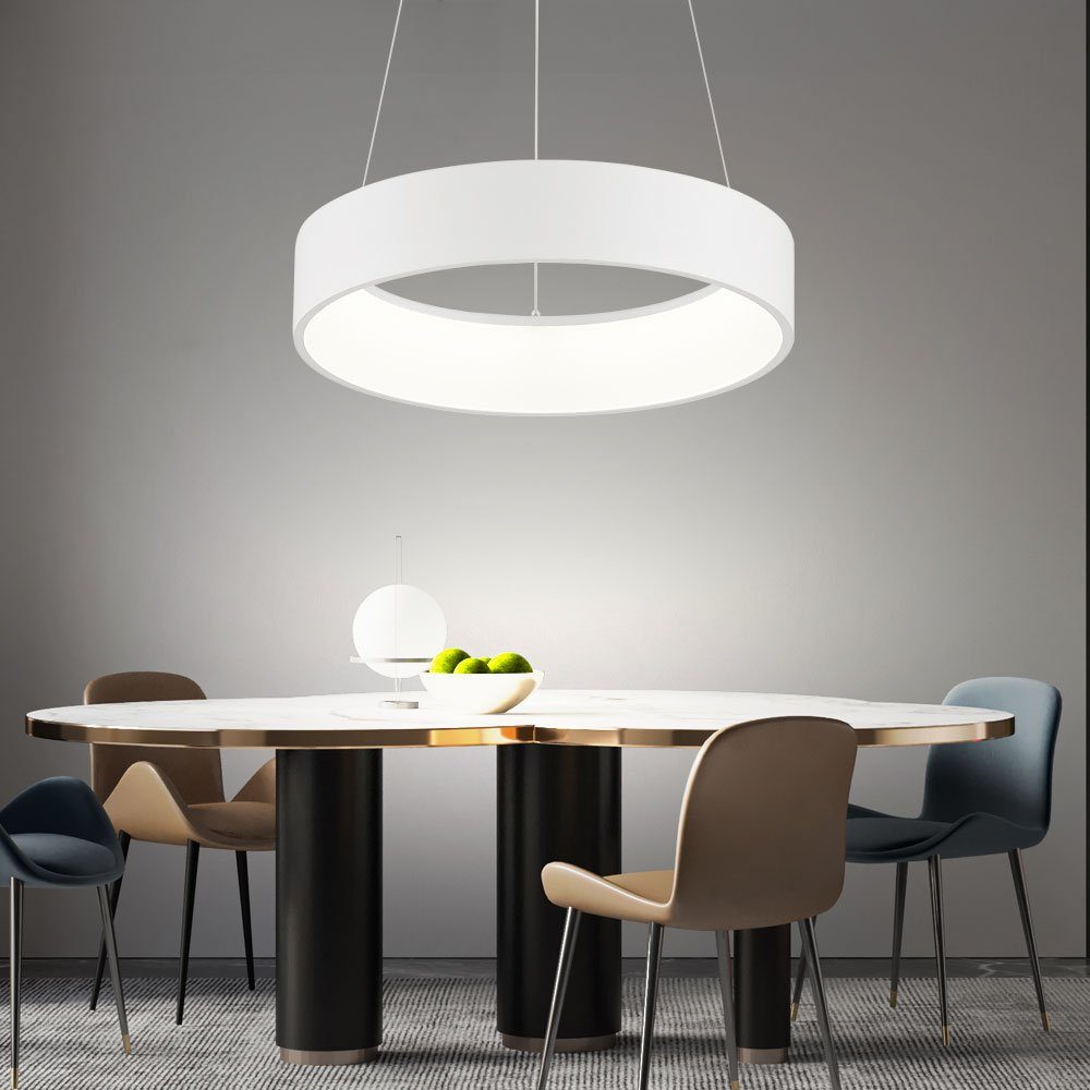 WOFI LED-Hängeleuchte, LED-Leuchtmittel fest verbaut, Warmweiß, LED Pendelleuchte dimmbar Hoehenverstellbar Esstischlampe hängend LED