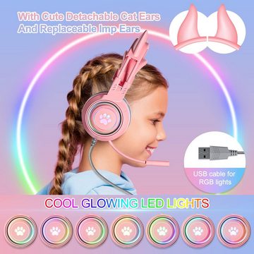 JYPS Over-Ear-Design Gaming-Headset (Flexibel und hochsensibel für optimale Position. Minimiert Umgebungsgeräusche, entscheidend für Gaming-Präzision., 360° verstellbarem Noise Cancelling-Mikrofon, 3,5-mm-Klinkenanschluss)