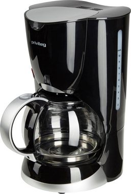 Privileg Filterkaffeemaschine Max. 1080 Watt, 1,37l Kaffeekanne, Papierfilter 1x4, schwarz