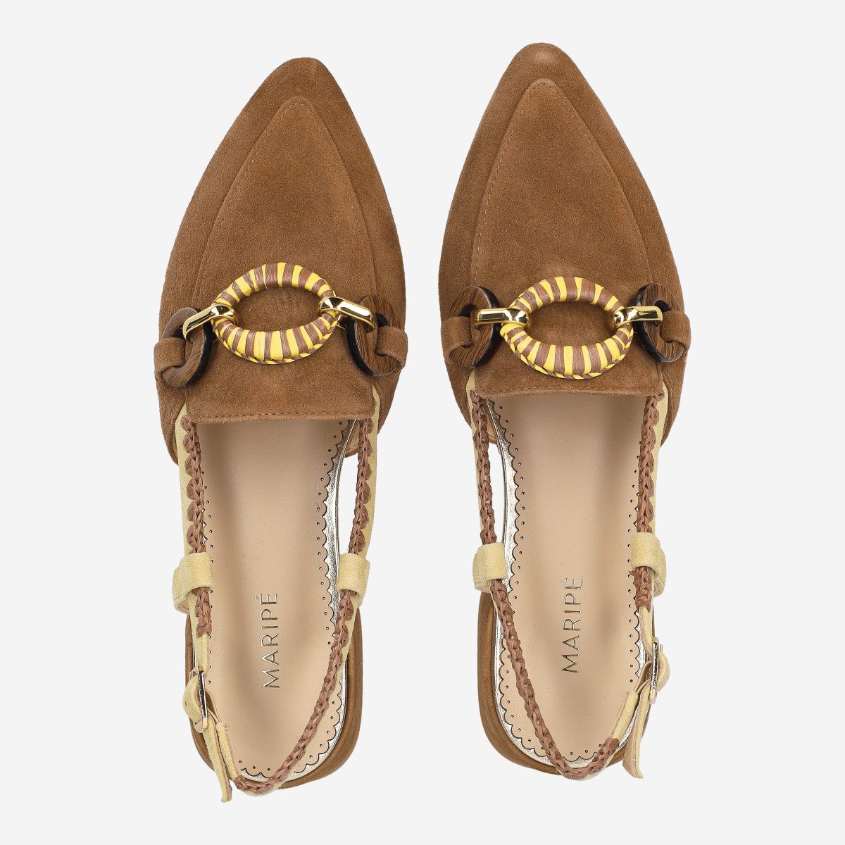 Maripé Maripé MA161 V.2, Peeptoes & Slingpumps, Braun, Damen Peeptoepumps