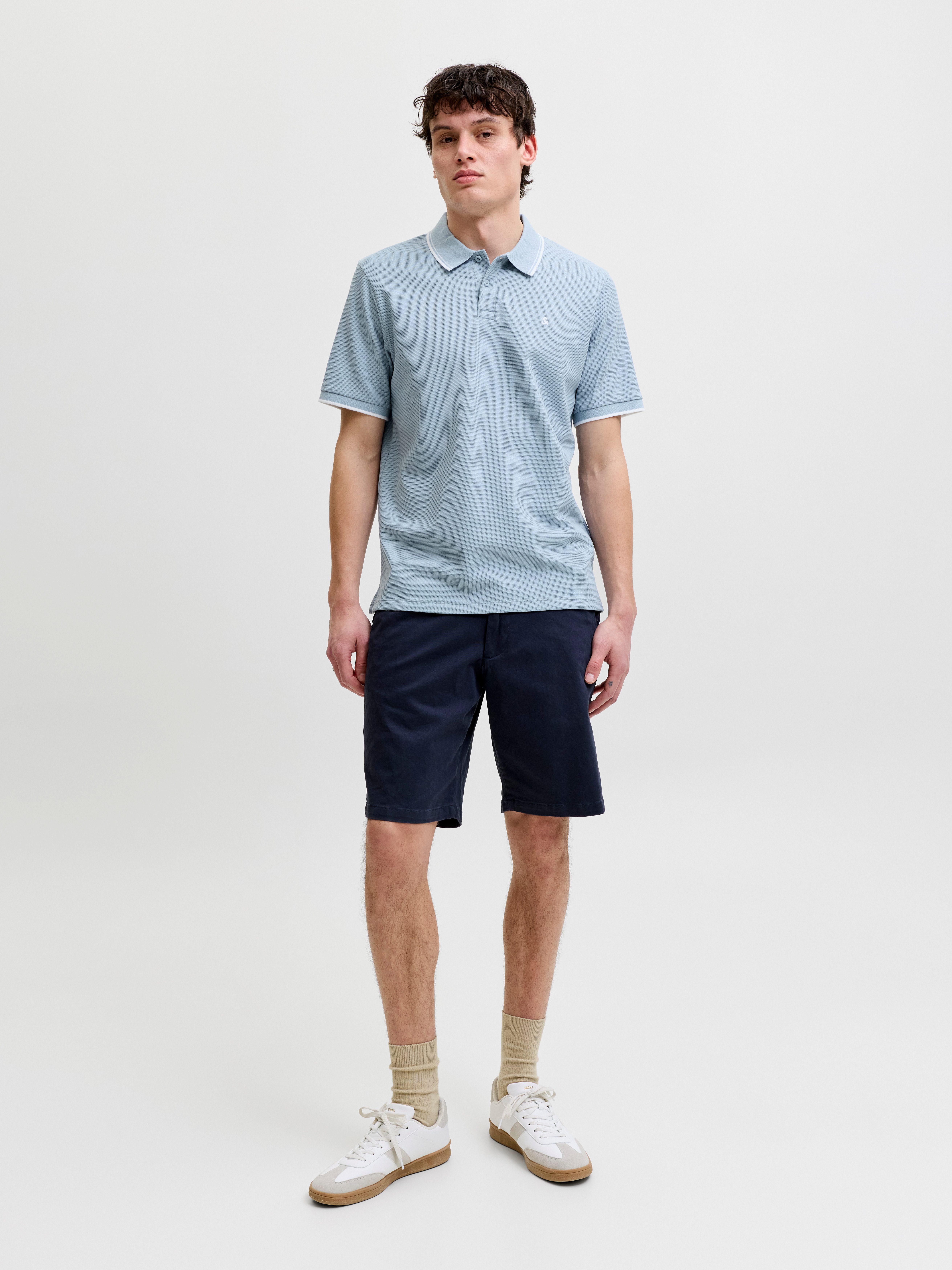 Jack & Jones Poloshirt JJEAUSTIN POLO SS NOOS Materialmix, regular fit – Bild 5 von 5