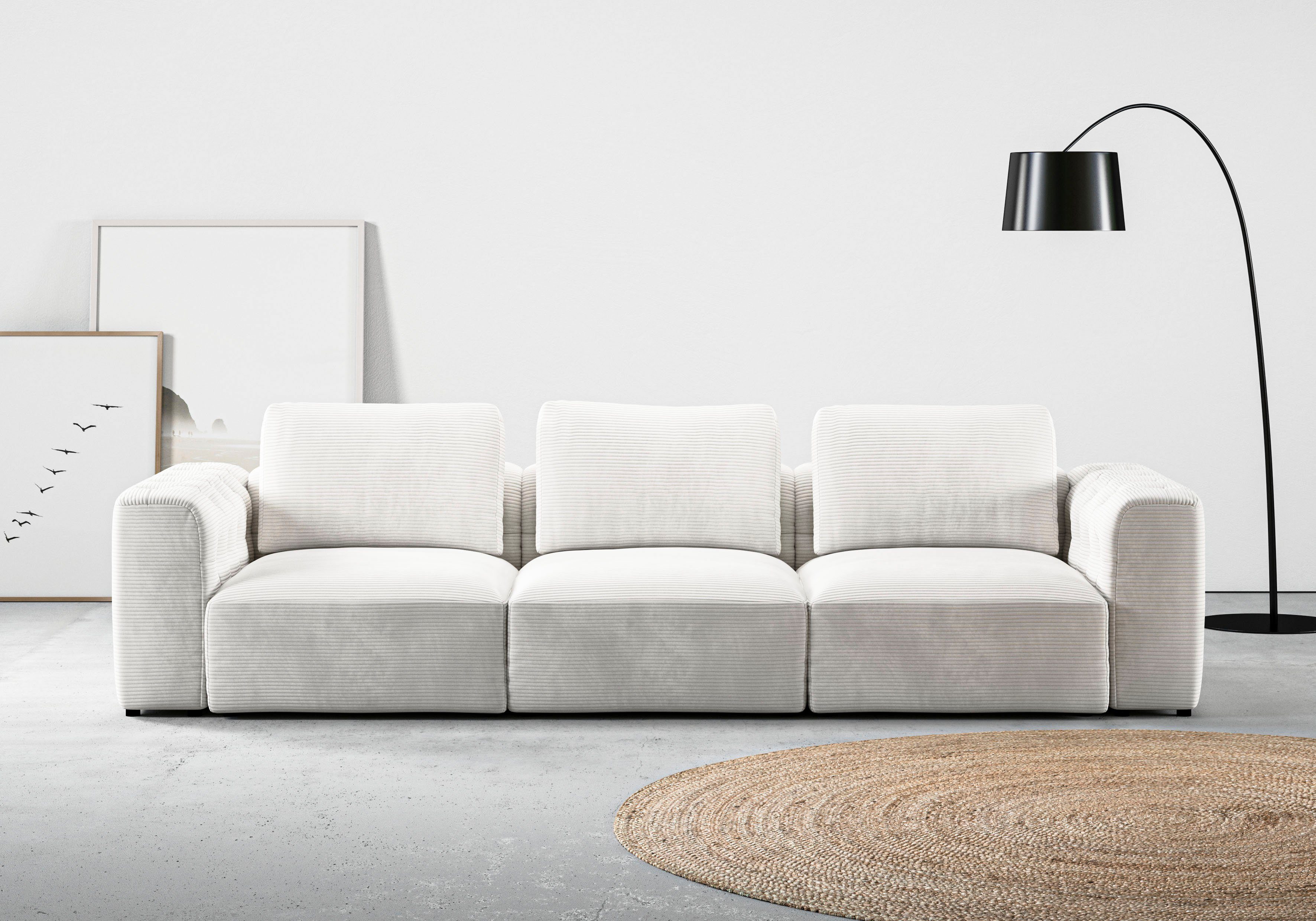RAUM.ID 3-Sitzer Cushid, Modulsofa, bestehend aus 3 Teilen, Breite 300 cm