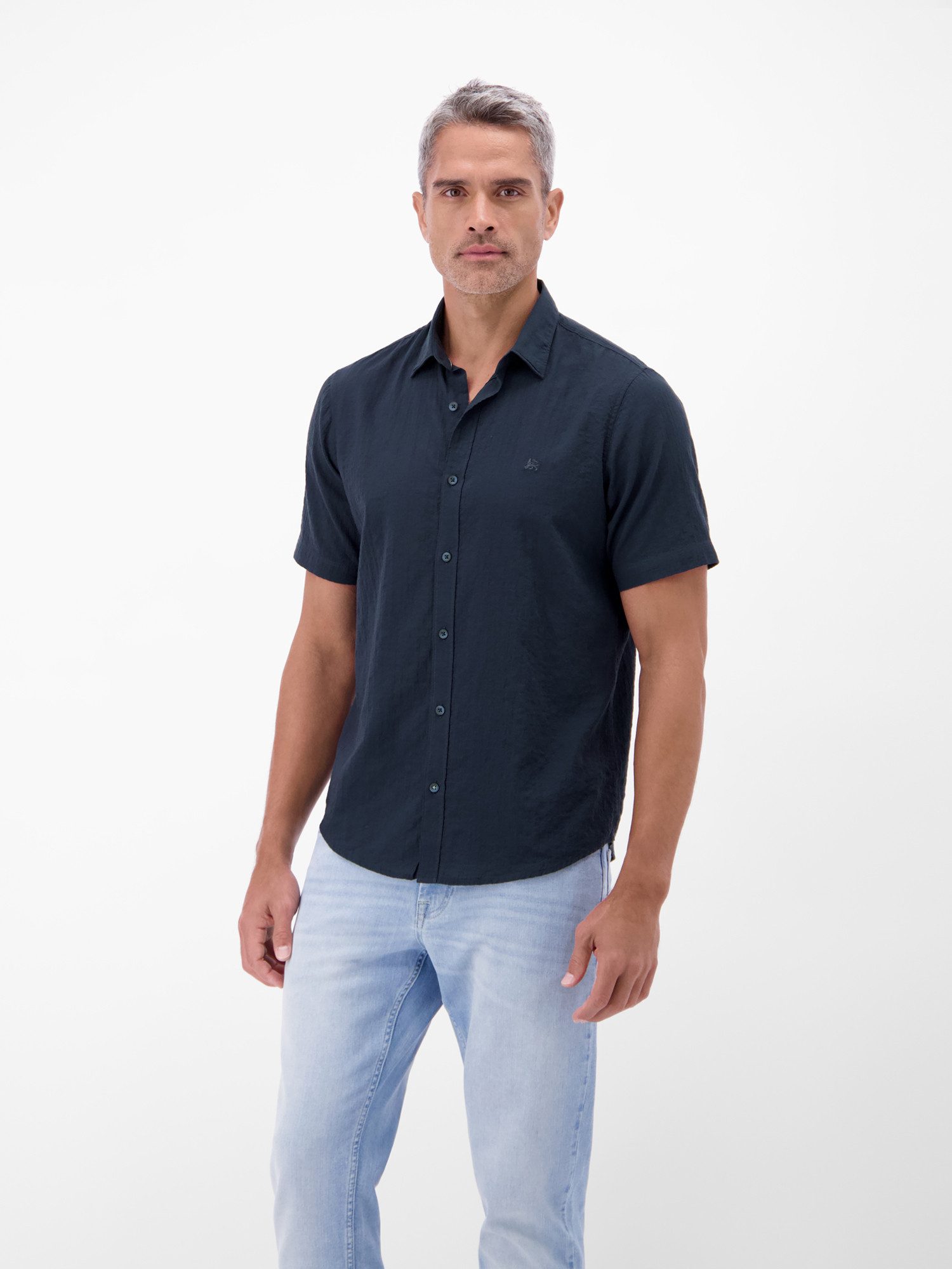 LERROS Kurzarmhemd Kurzarmhemd im Knitterlook günstig online kaufen