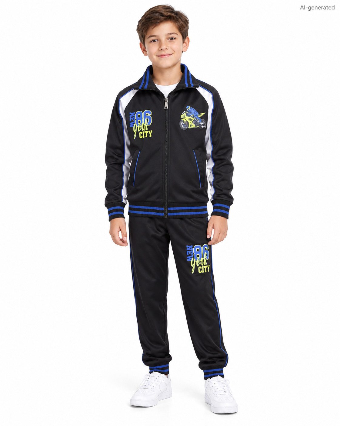 Fashion Boy Trainingsanzug Trainingsanzug Sportanzug Fitnessanzug, JF44 (Set)