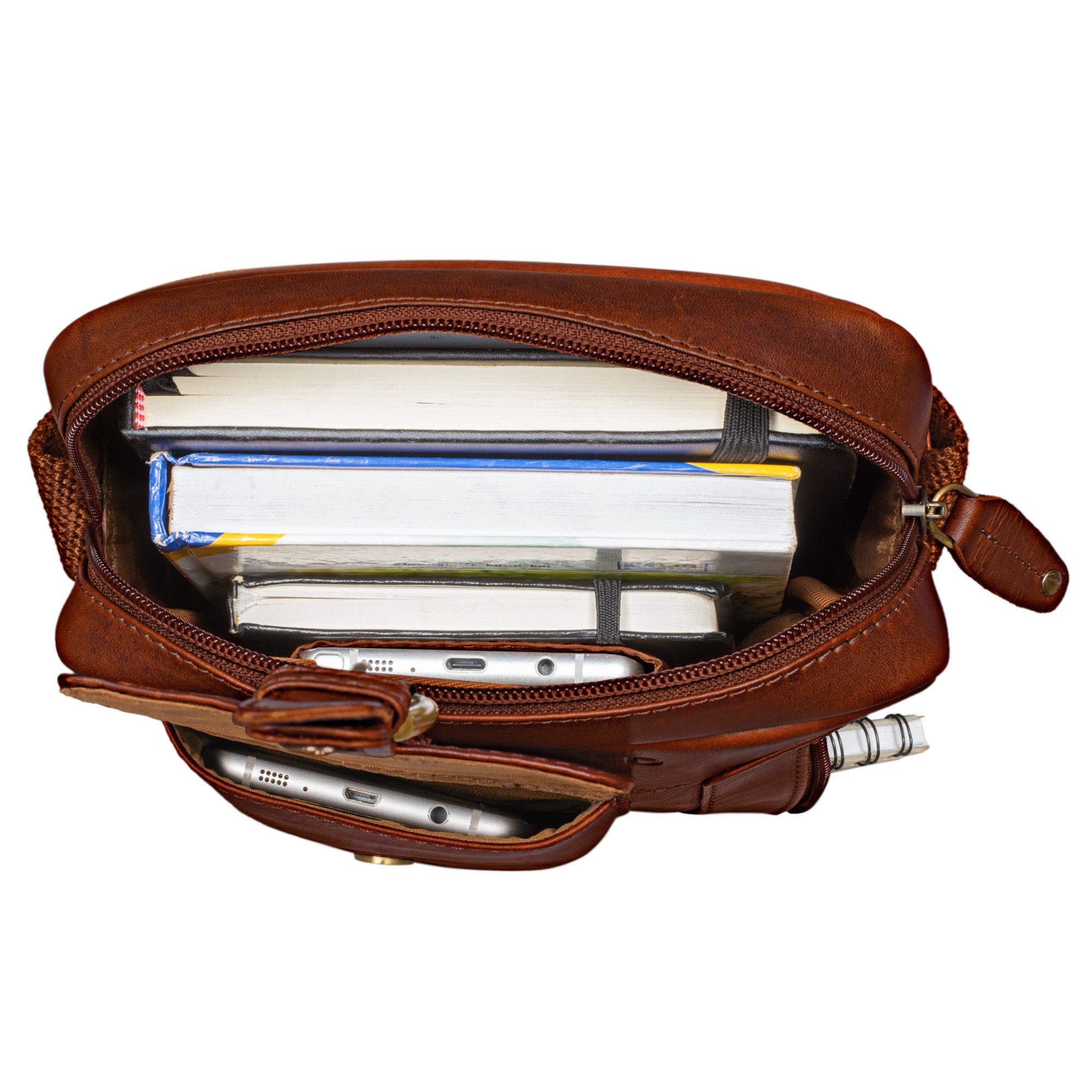 STILORD Schultertasche "Kendrick" Herren Umhängetasche Leder klein