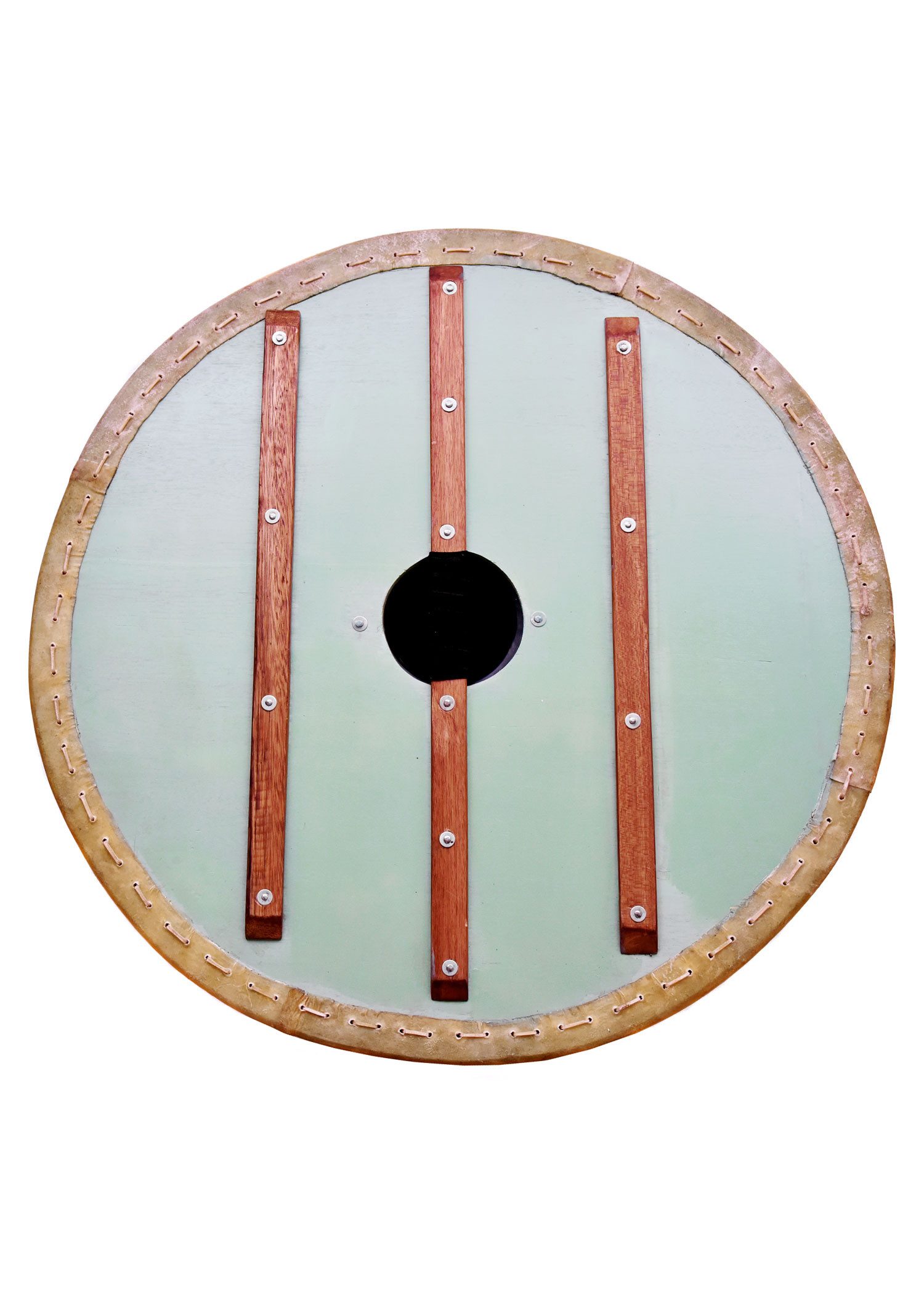 Battle Merchant Wikinger-Kostüm Wikingerschild mit Rohaut-Umrandung, 80 cm „Fenrir“