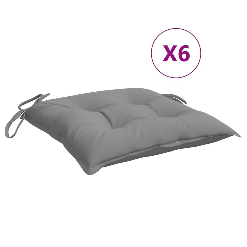 vidaXL Sitzauflage Stuhlkissen 6 Stk. Grau günstig online kaufen
