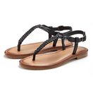 Vivance Sandalette, Sommerschuh, Sandale, Zehentrenner NEU aus Leder mit Flecht-Optik