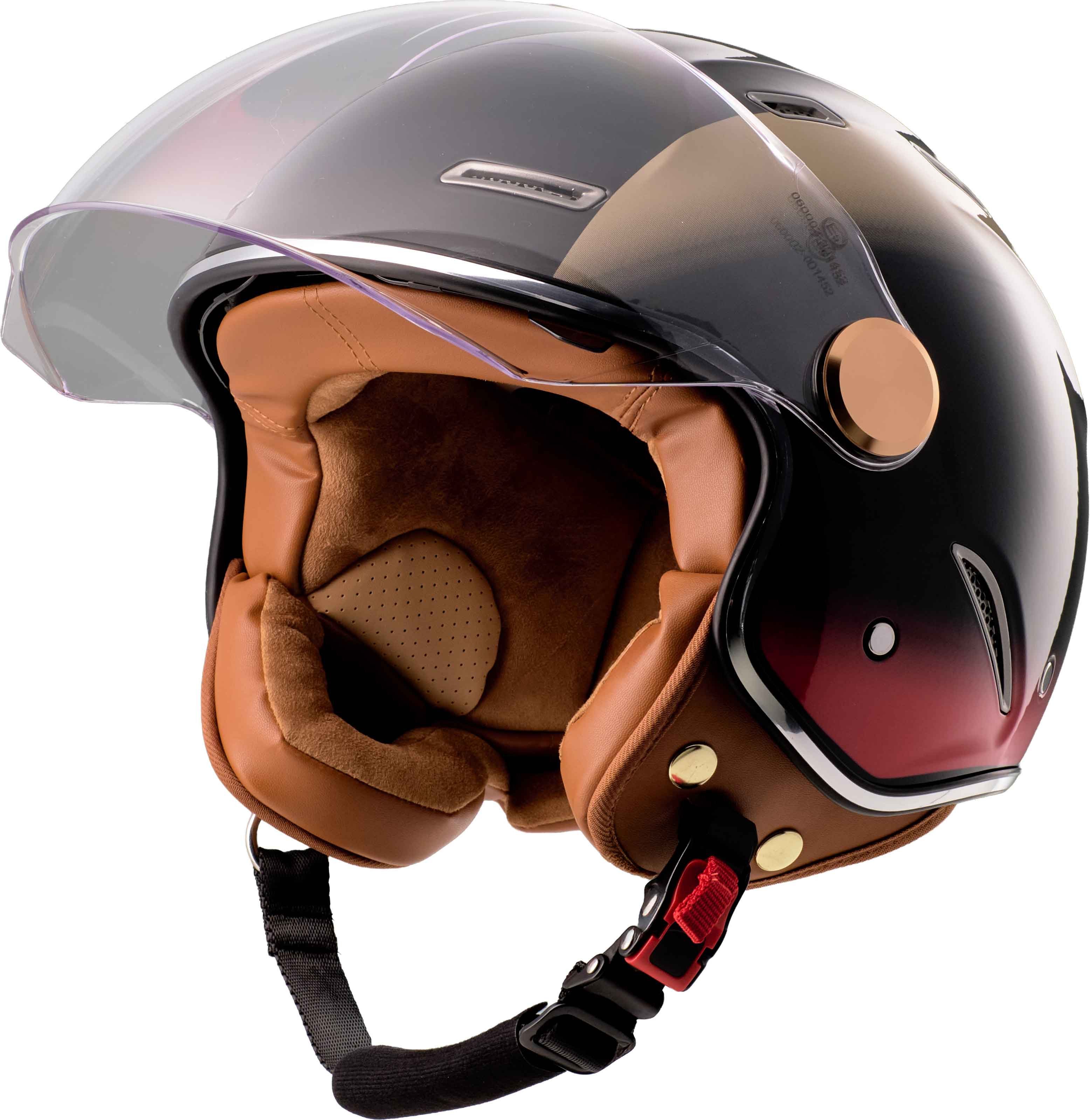 Burnout Motorradhelm Jethelm Heritage Sunset