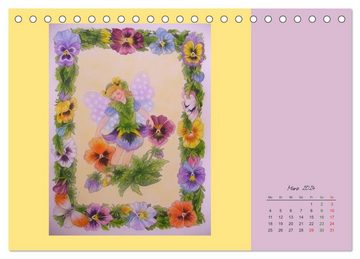 CALVENDO Wandkalender Blumen Elfen (Tischkalender 2024 DIN A5 quer), CALVENDO Monatskalender