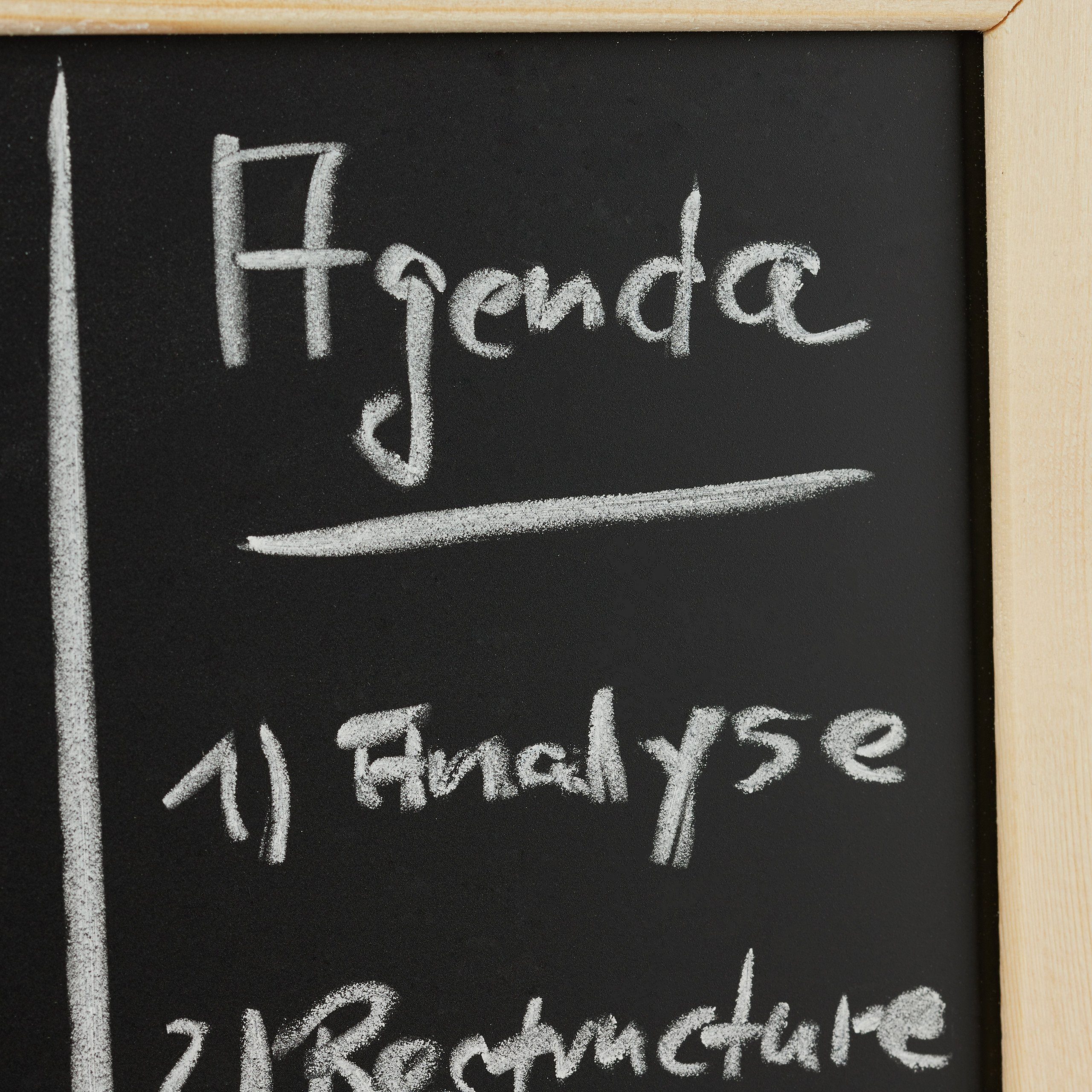 relaxdays Wandtafel 10 x Kreidetafel mit Holzrahmen 40x60 cm