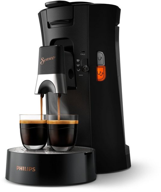 Philips Kapsel-/Kaffeepadmaschine PHILIPS Senseo CSA240/60 Select Padmaschine (2 Tassen gleichzeitig,…