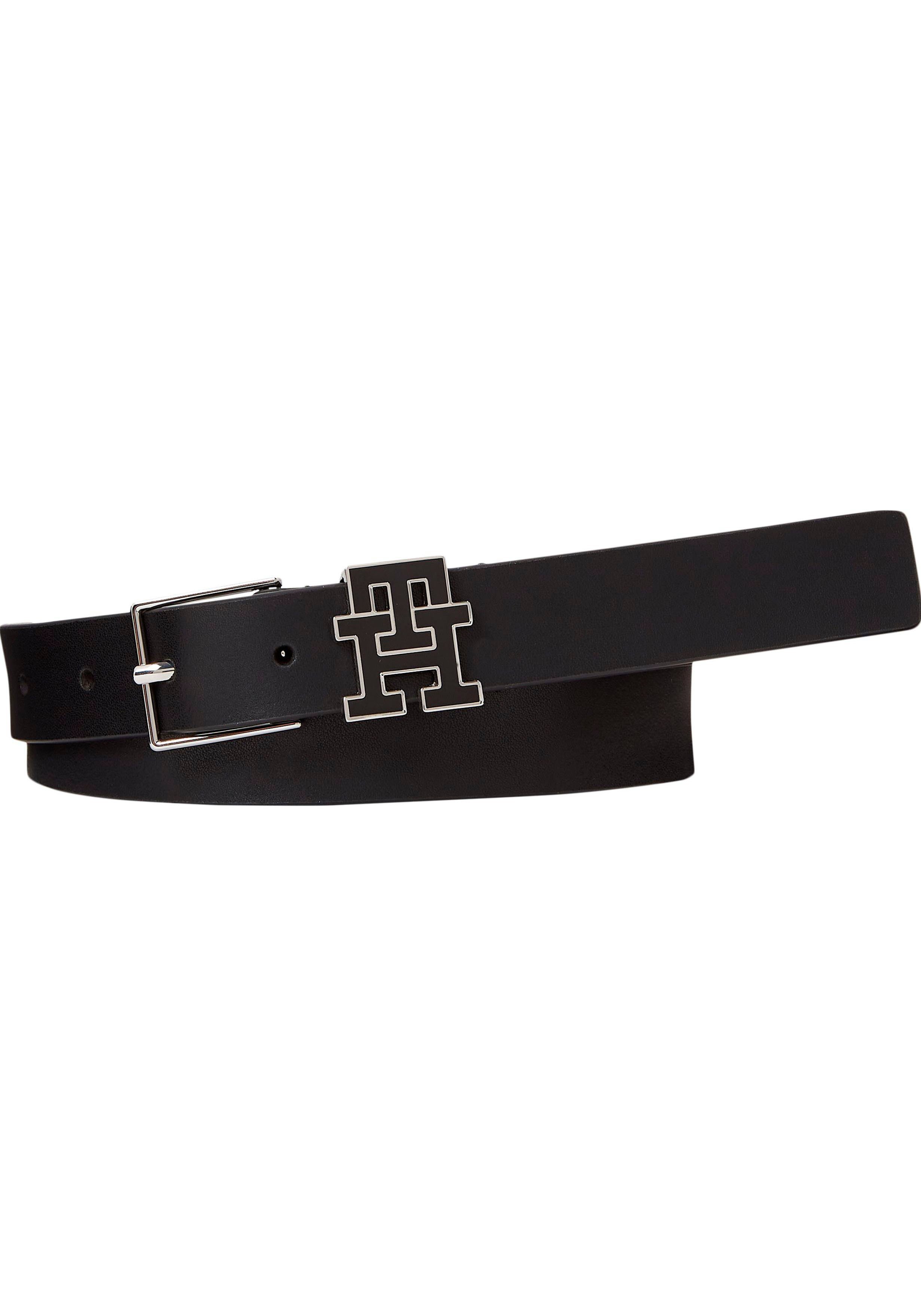 Metall-Label TH Tommy 2.5 Ledergürtel Hilfiger mit MONOGRAM