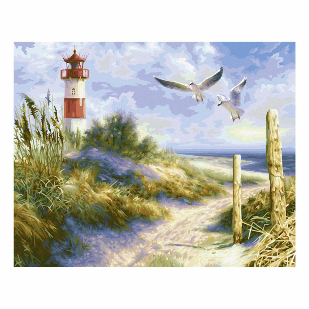 Schipper Malen nach Zahlen Dünenlandschaft mit Leuchtturm 40 x 50 cm