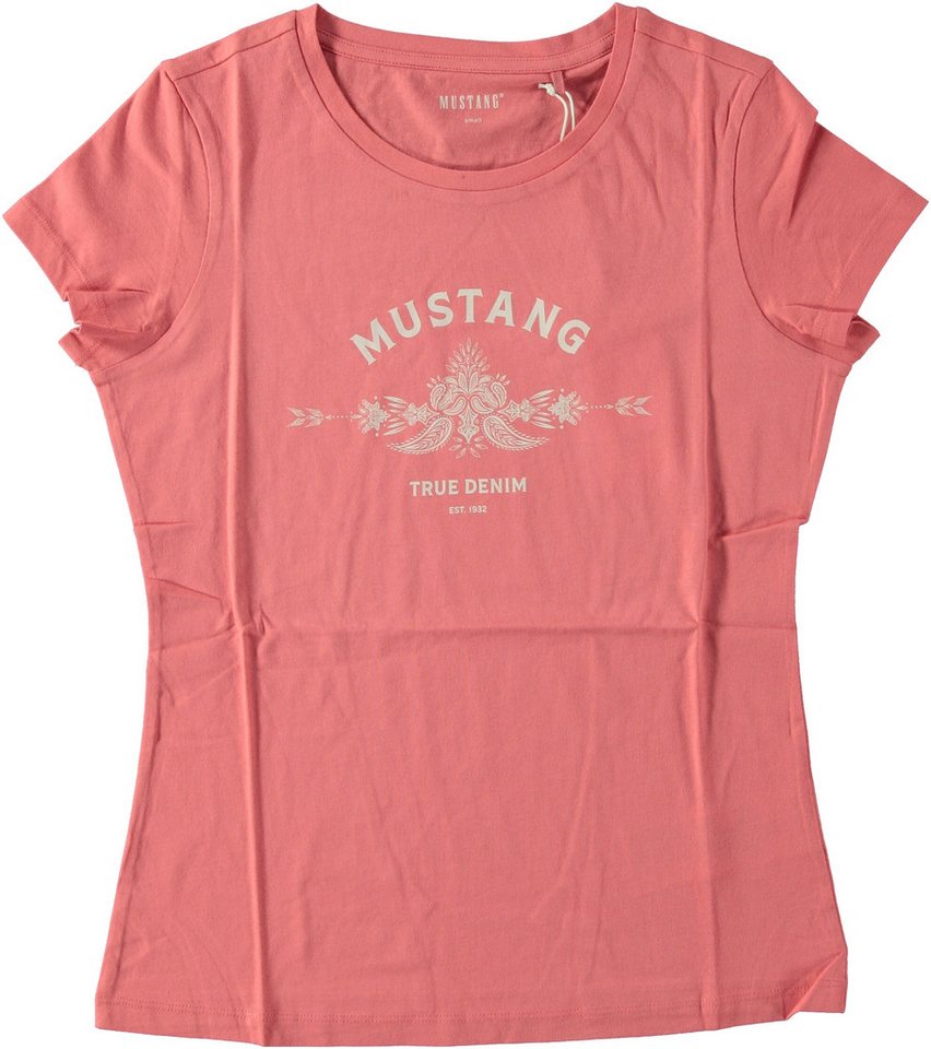 MUSTANG Kurzarmshirt Damen Style Alexia C Logo