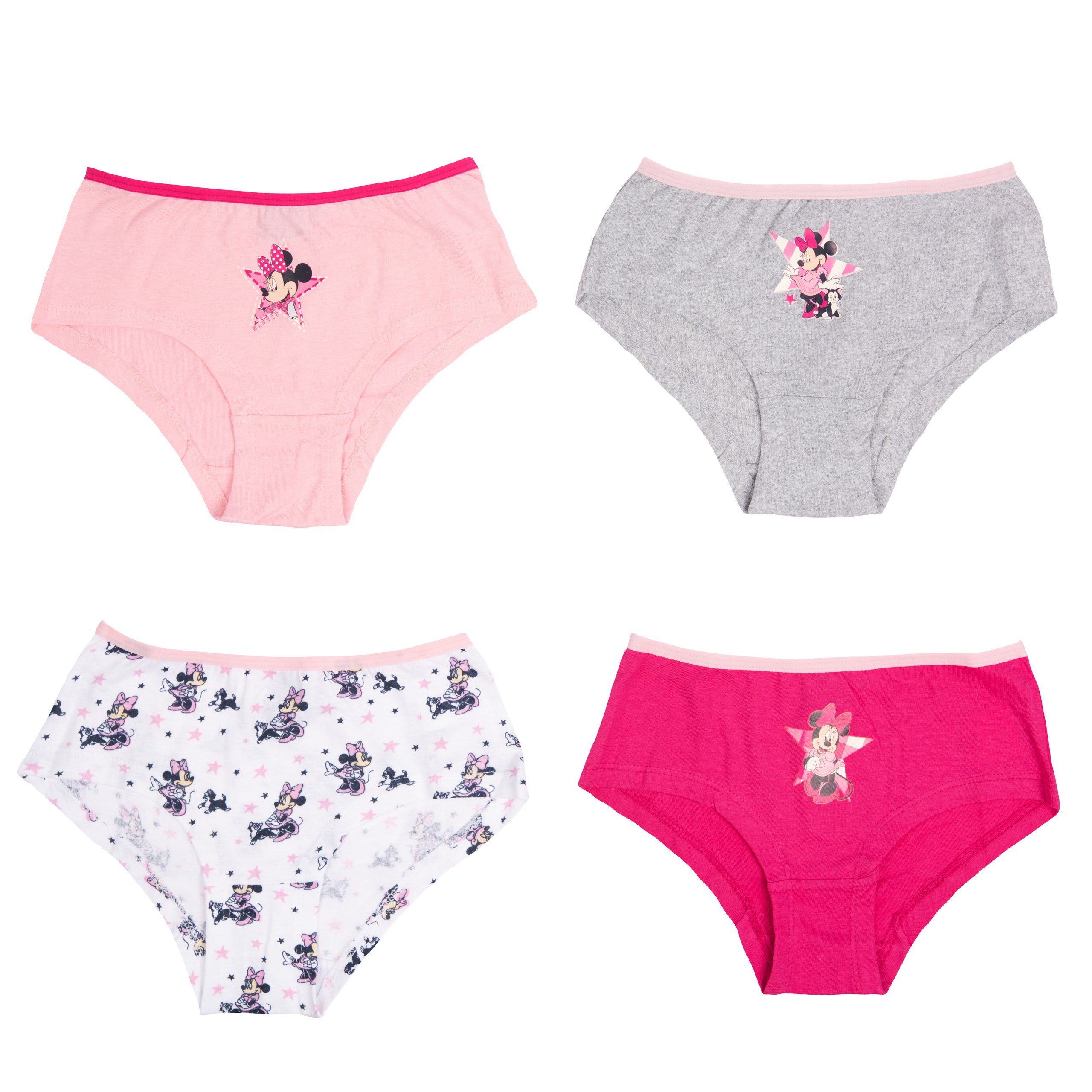 United Labels® Panty Disney Minnie Mouse Panty für Mädchen Bunt (4er Pack)