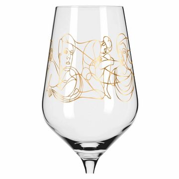 Ritzenhoff Weißweinglas 2er-Set Sagengold 001, Kristallglas, Design von Burkhard Neie