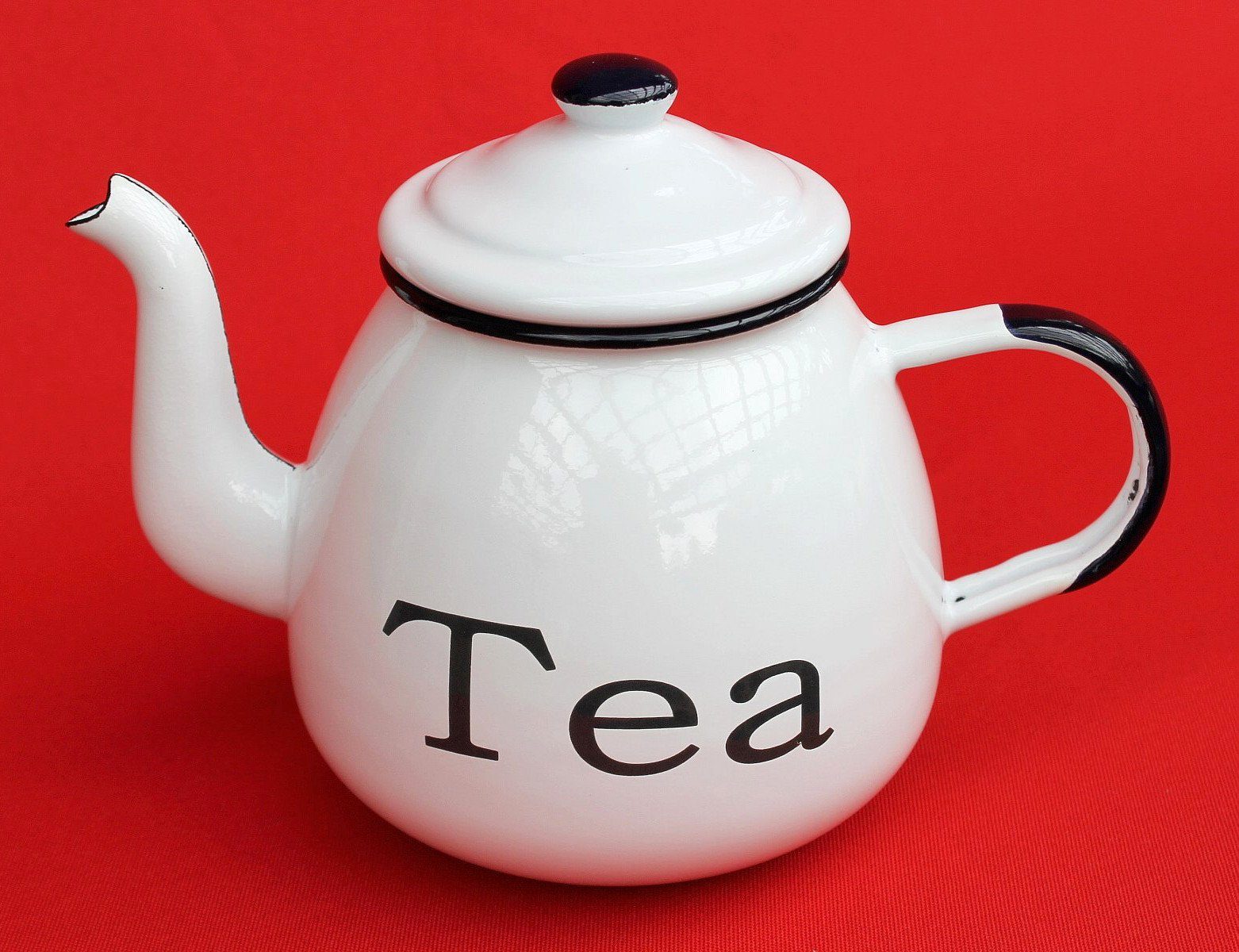 0,75 Teekanne Kanne TEA DanDiBo Weiß 0,85 Kaffeekanne 582AB Emaille, 14 l emailliert L cm Wasserkanne Teekanne