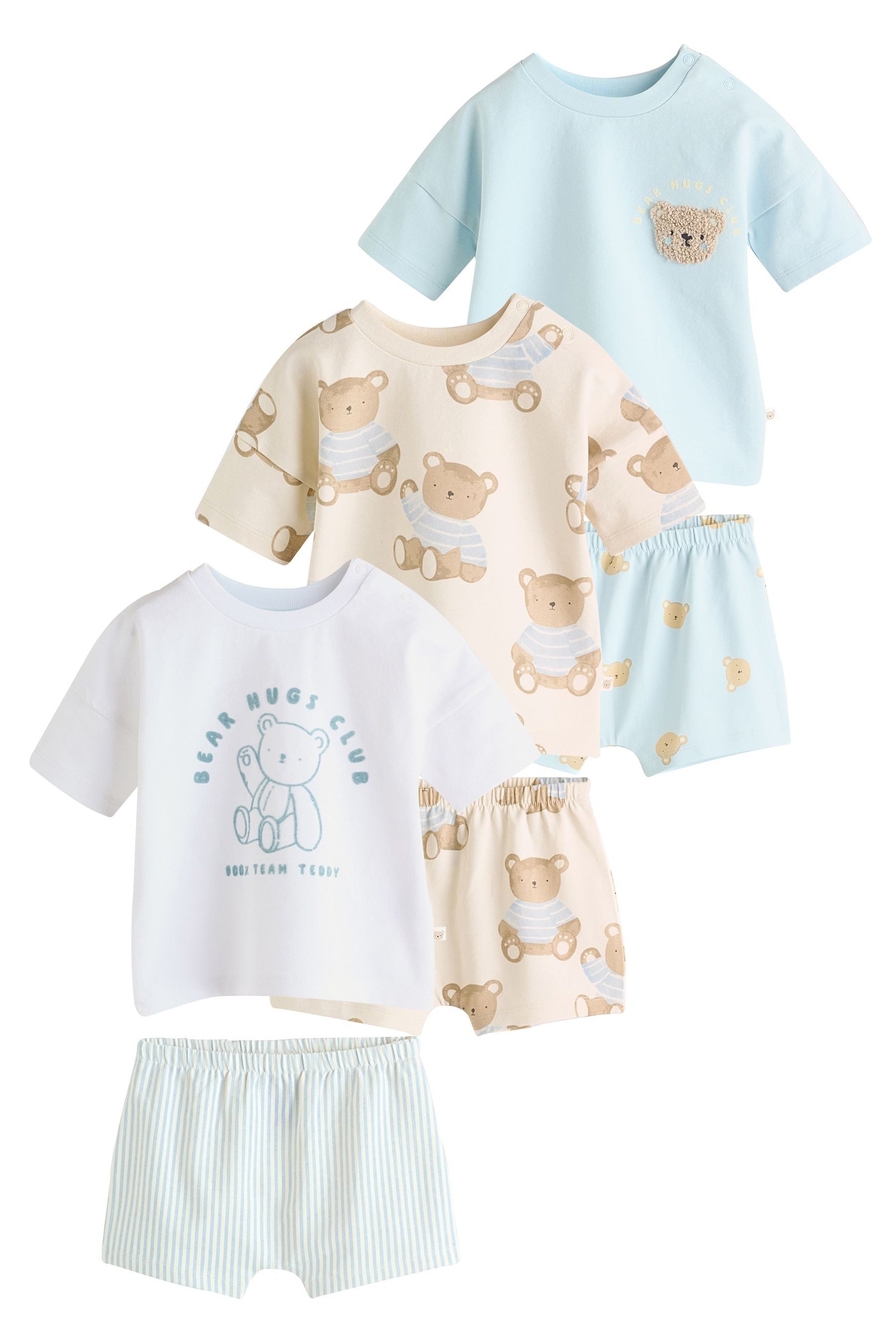 Shirt & Shorts Baby Oberteile und Shorts im 6-teiligen Set