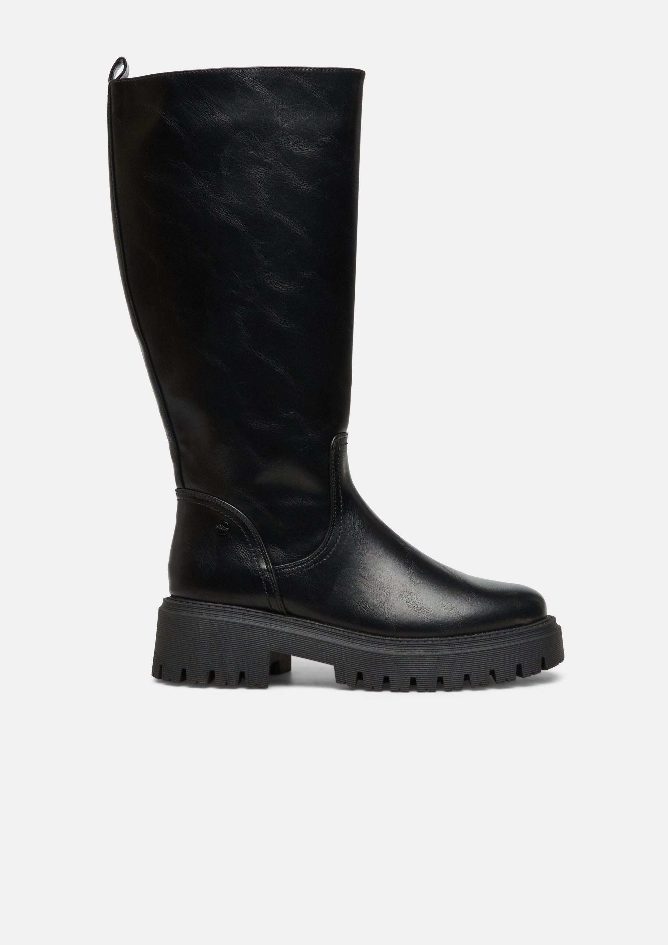 s.Oliver Stiefel Stiefel Langschaftstiefel in Leder-Optik