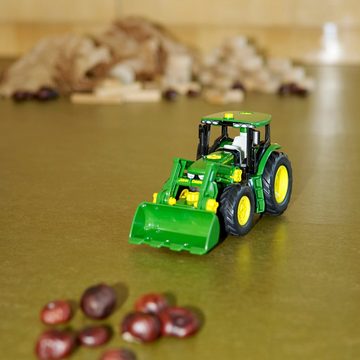 Klein Spielzeug-Auto John Deere-Traktor mit Frontlader und Gewicht