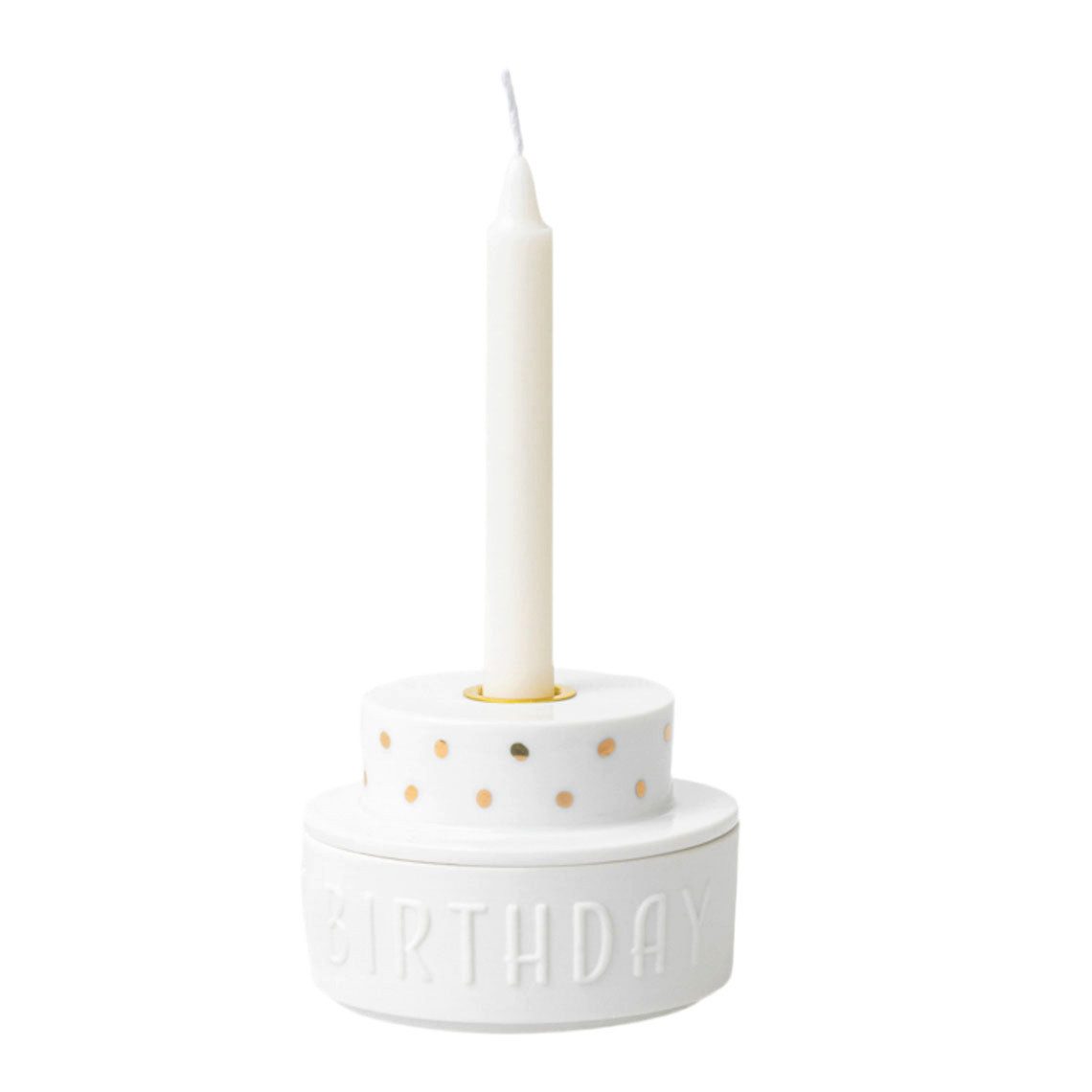 Räder Design Kerzenhalter Kerzenhalter Geburtstagstorte aus Porzellan " Happy Birthday " von räd