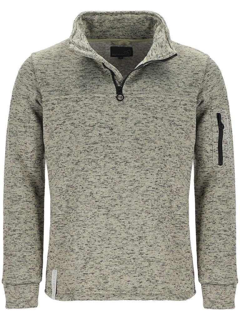 Baumfuchs Troyer Herren Strickfleece-Pullover mit Troyer-Kragen und Ärmelta günstig online kaufen