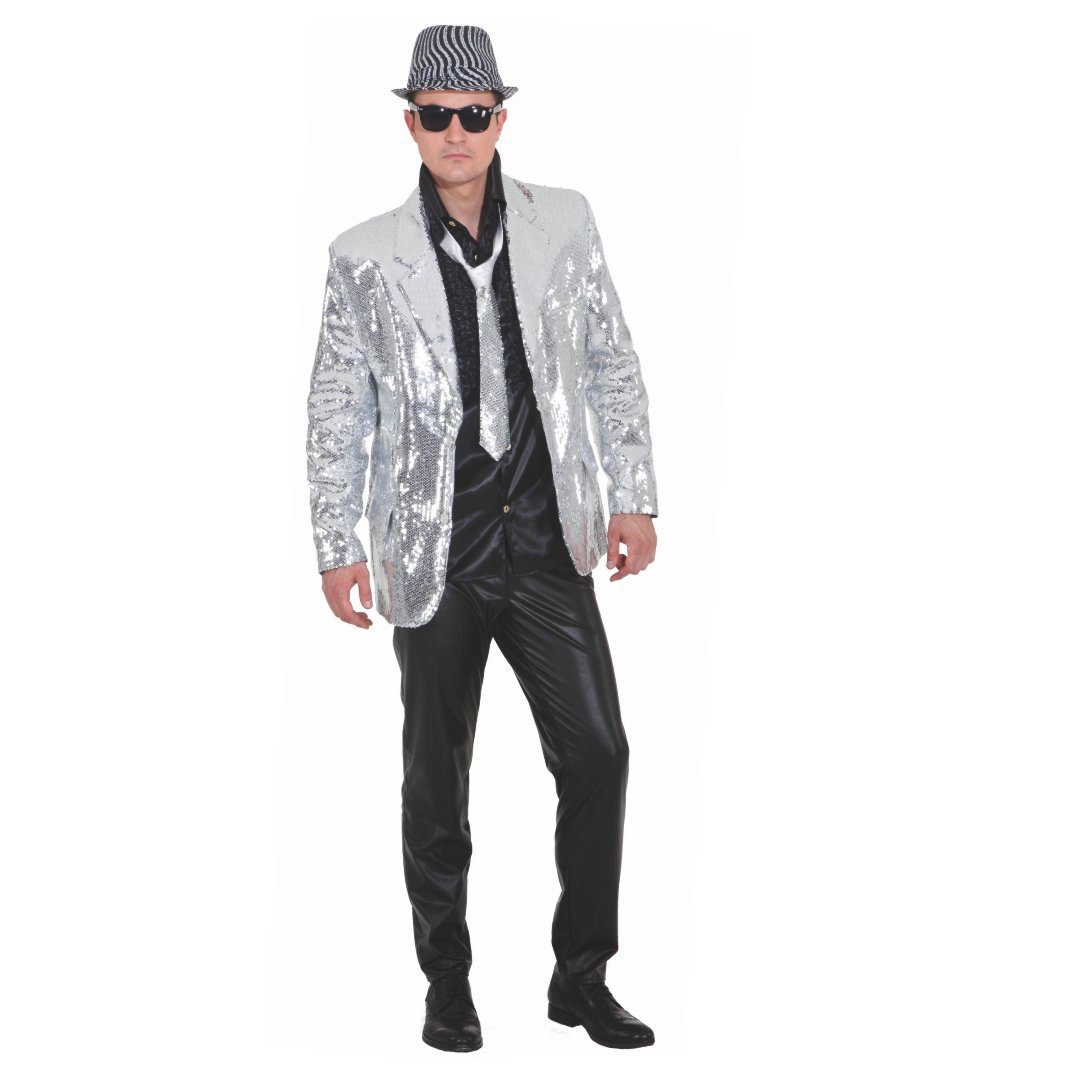 Orlob Kostüm Showjacket Silber für Herren