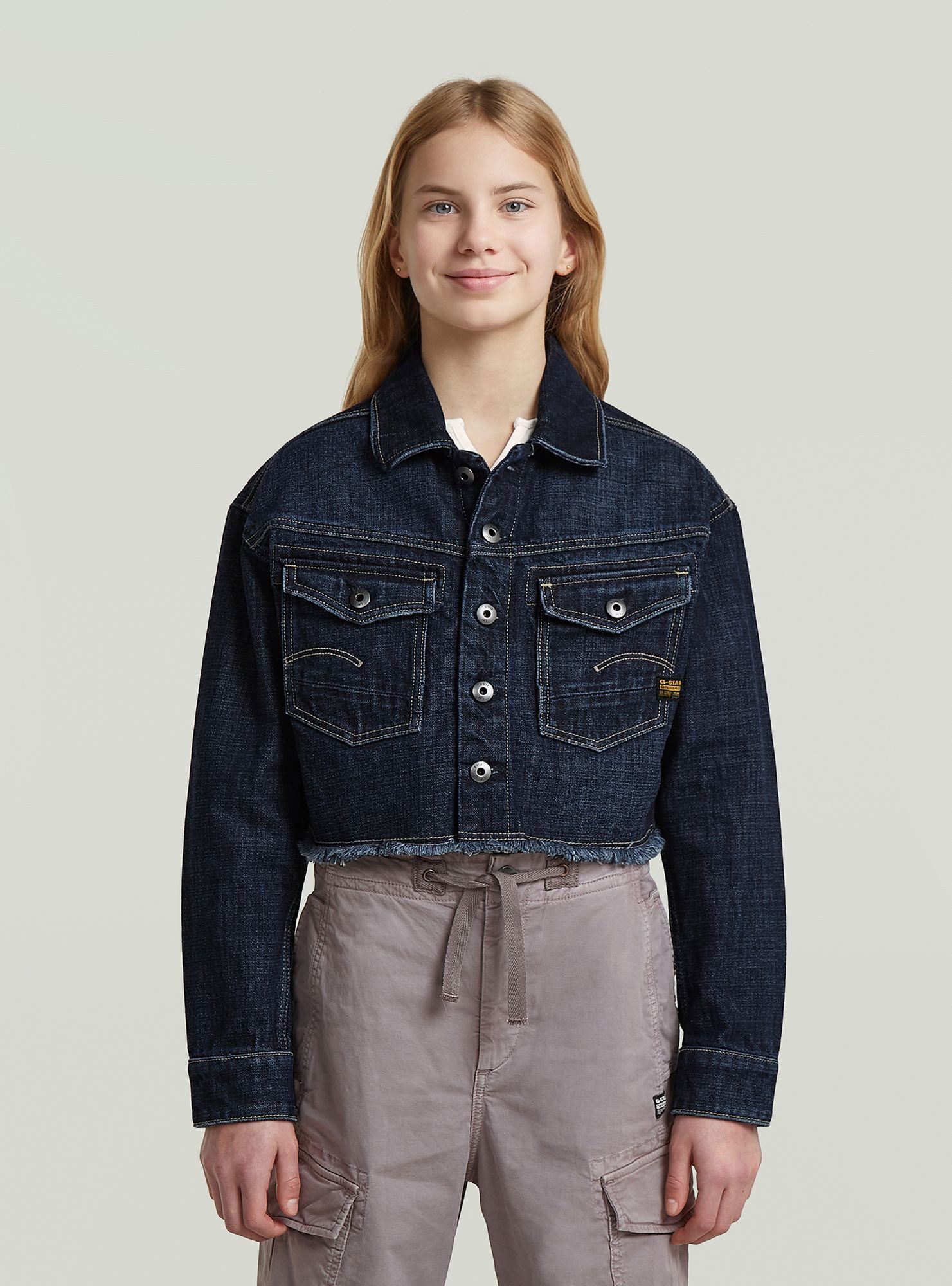 G-STAR Outdoorjacke Girls Cropped Denim Jacke