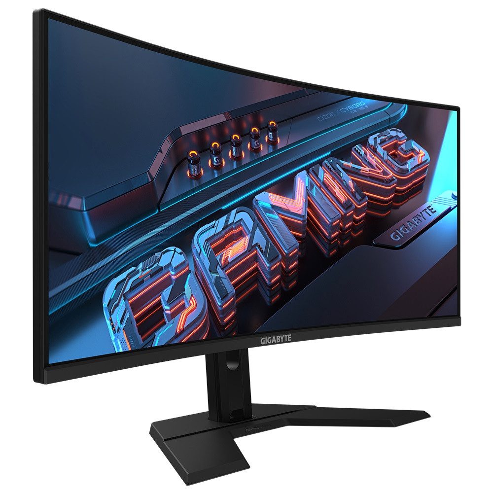Gigabyte GS34WQCA Curved-Gaming-Monitor (86,4 cm/34 ", 3440 x 1440 px, WQHD, 1 ms Reaktionszeit, 120 Hz, VA LED, neig-,schwenk-, höhenverstellbar)