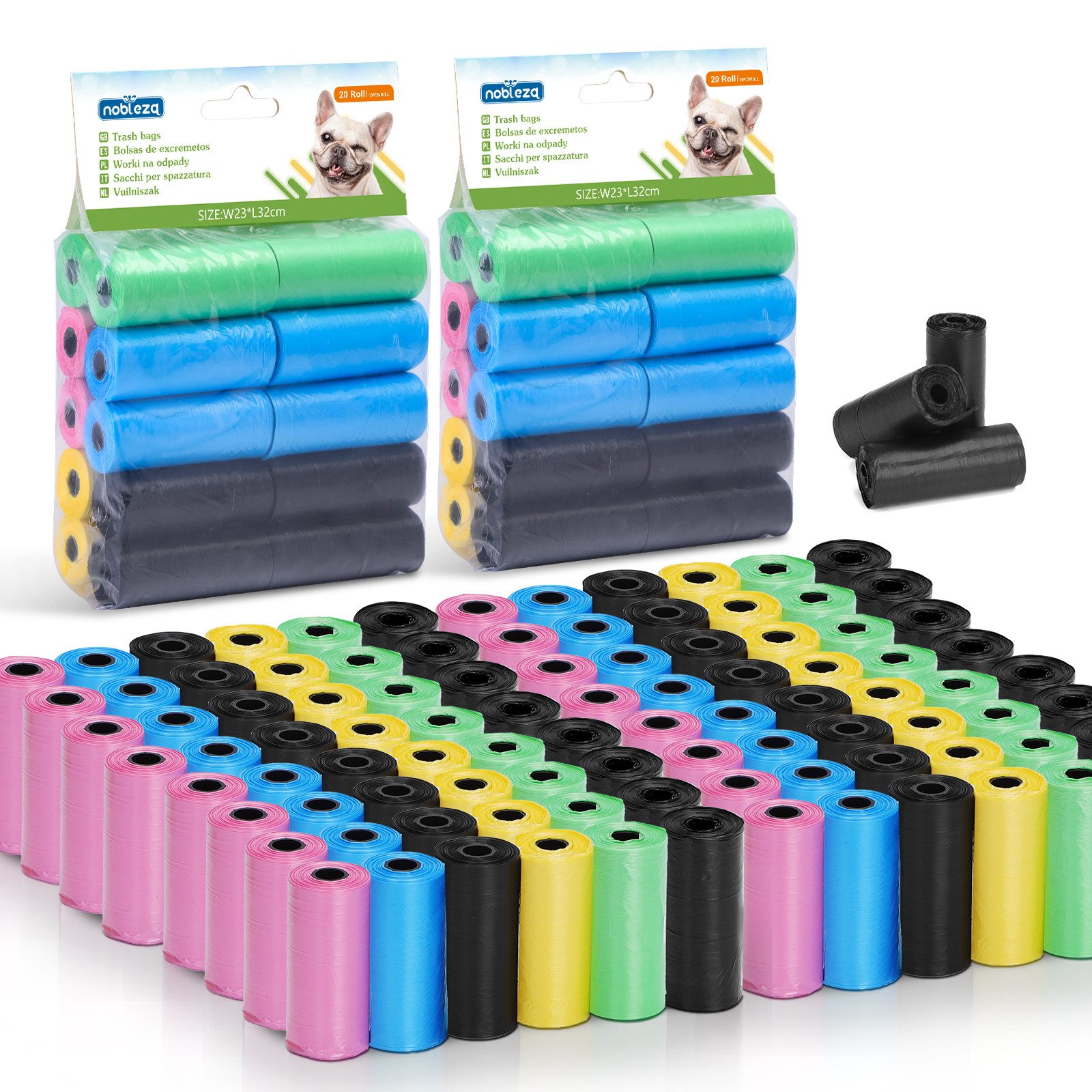 nobleza Hundetoilette 120 Rollen 1800 Stück Hundekotbeutel Haustier Große K günstig online kaufen
