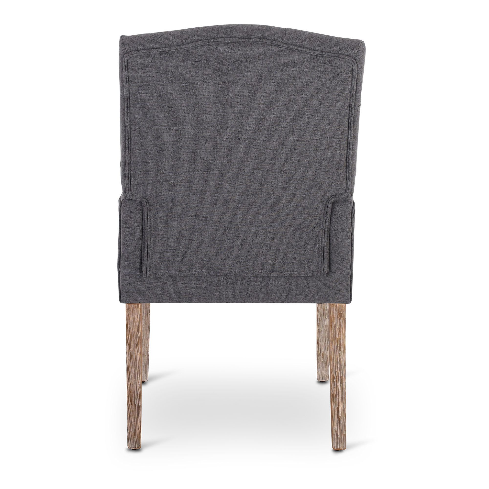 Raburg Esszimmerstuhl Polsterstuhl mit Armlehnen, Chesterfield-Design, Beine Holz, Victoria, eleganter Küchenstuhl im Landhausstil, Steppung, Belastbarkeit 110  – Bild 4 von 5