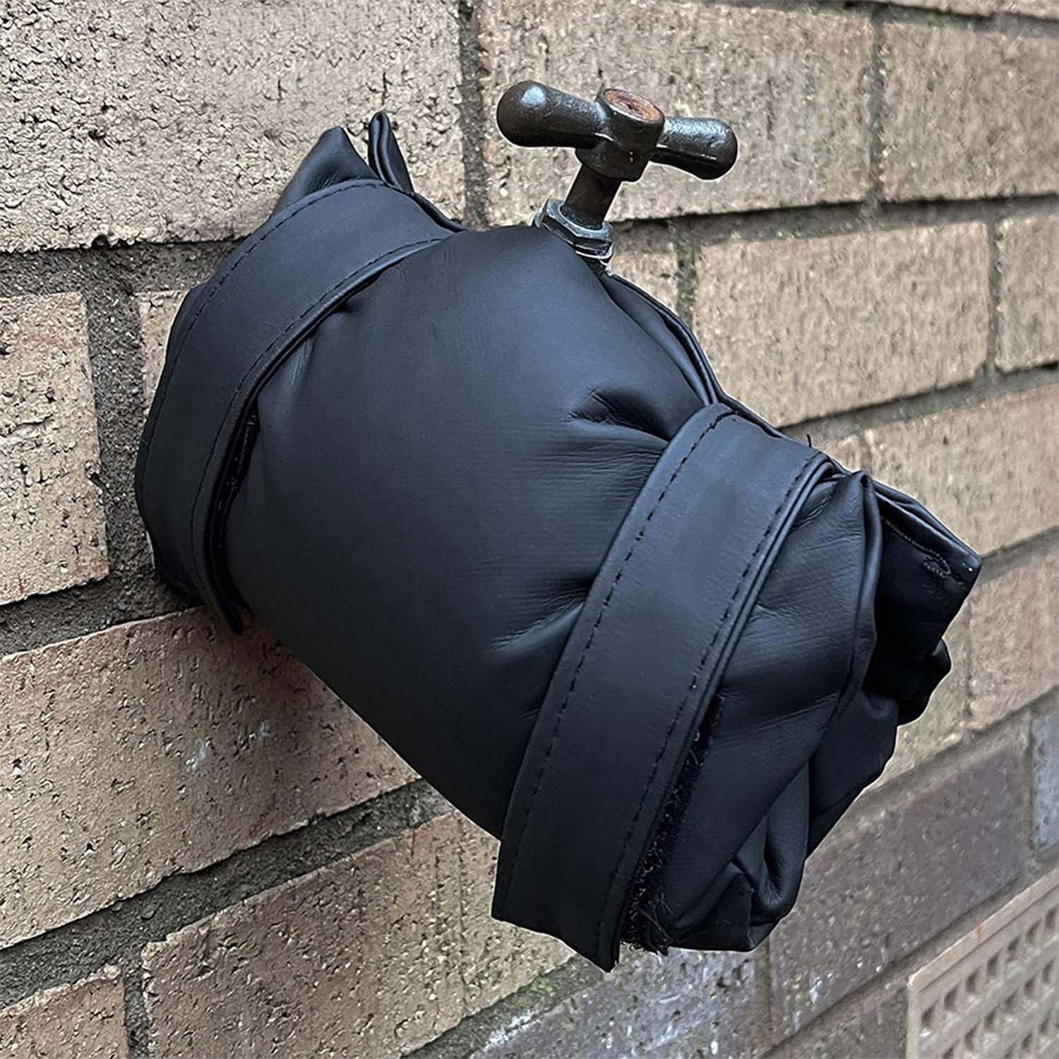 trends for living Winterschutzhaube Außenwasserhahnabdeckung, Material:Leder Winter frost- und regensicher
