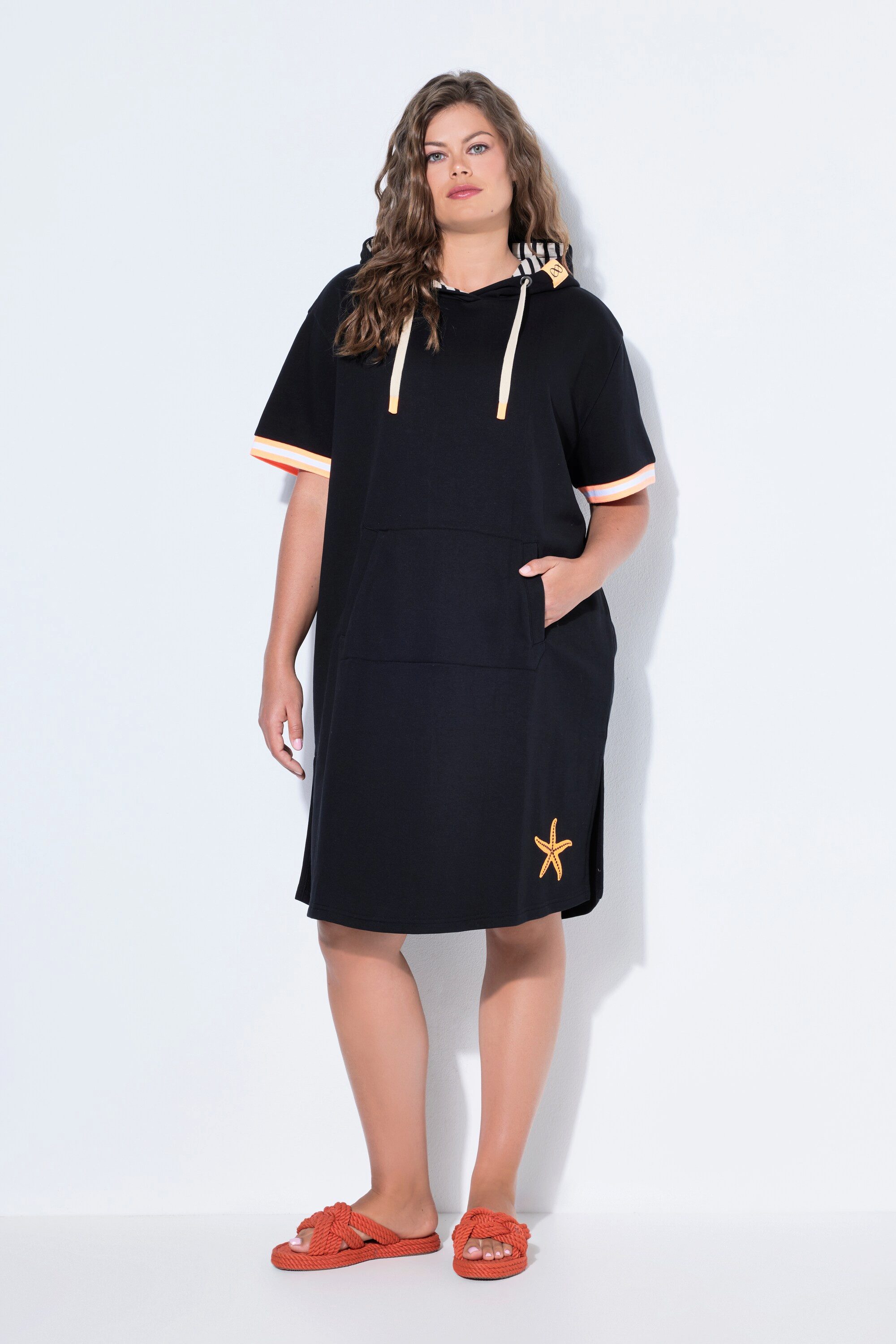 Jerseykleid Strandsweatkleid 1/2 Arm Kapuze OEKO-TEX