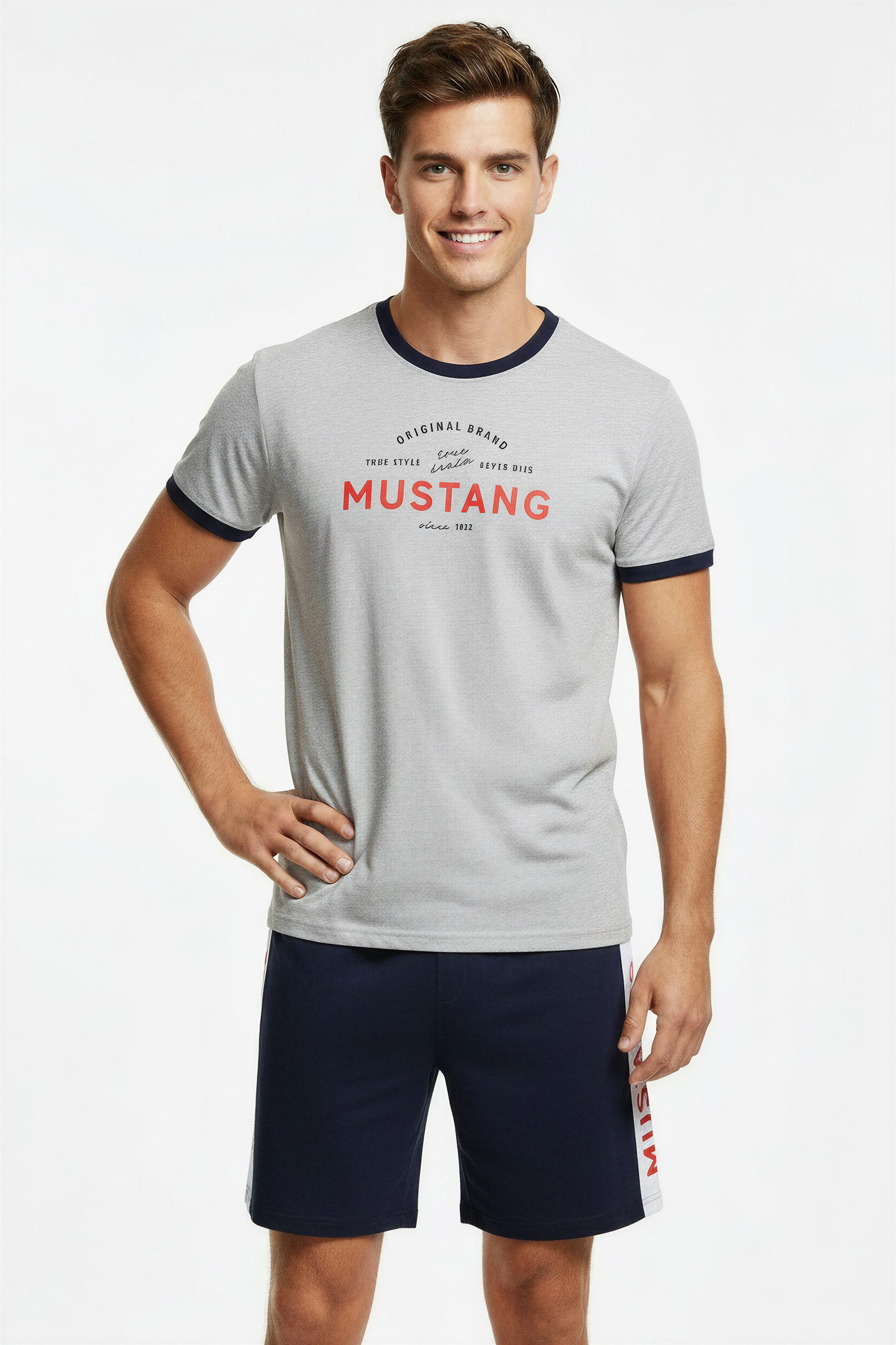 MUSTANG Schlafanzug MIKA Short-Set T-Shirt Short kurze Hose Pyjama Schlafko günstig online kaufen