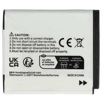 vhbw kompatibel mit Kodak Pocket-Camcorder Playsport Watroof, Zi8, Zi19 Kamera-Akku Li-Ion 650 mAh (3,6 V)