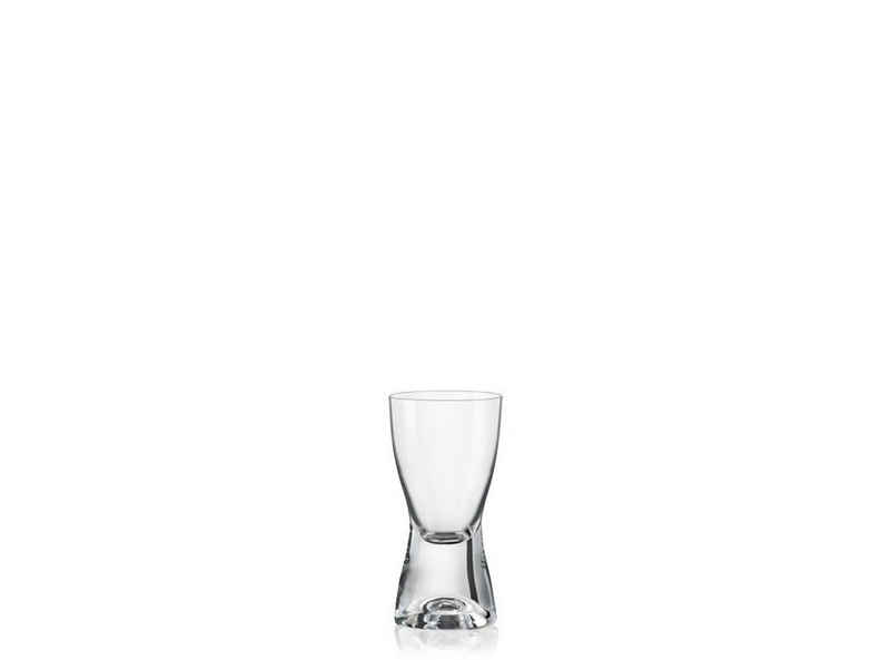 Crystalex Likörglas Samba 70 ml 6er Set, Kristallglas, Kristallglas, dicker Fuß