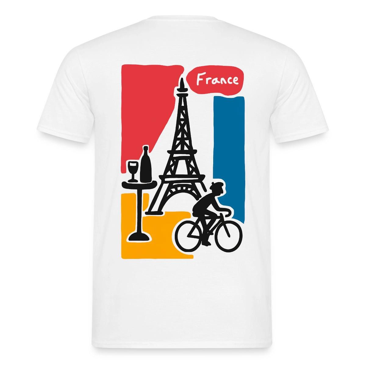 Spreadshirt T-Shirt Frankreich Radsport Eifelturm Männer T-Shirt (1-tlg)