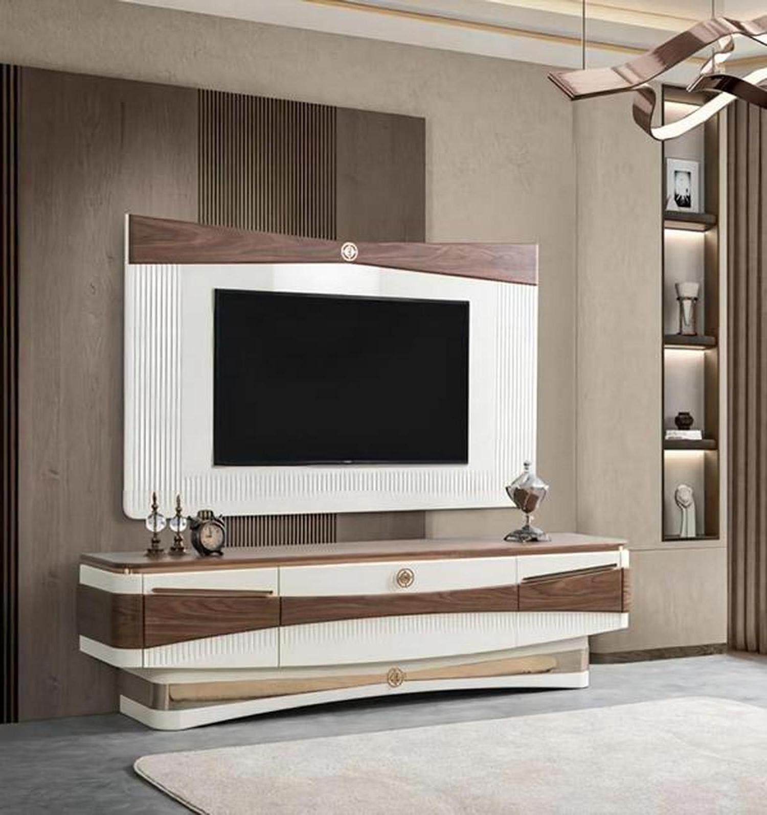 Xlmoebel TV-Board Luxuriöses TV-Paneel mit integriertem Lowboard in modernem Design (TV Ständer), Hergestellt in Europa