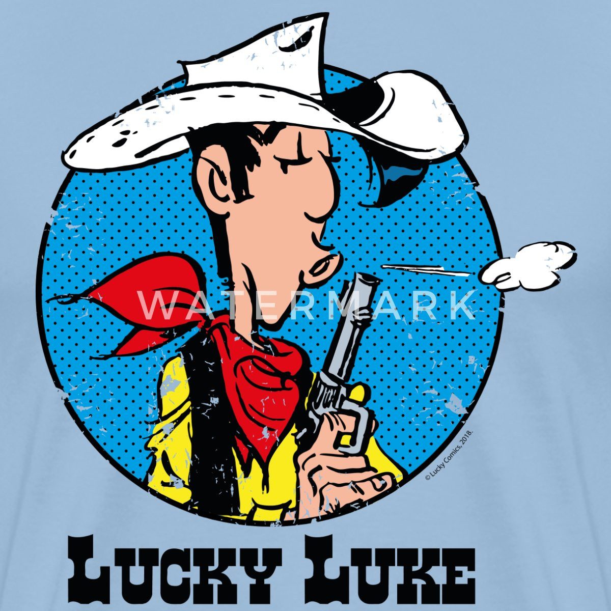 Spreadshirt T-Shirt Lucky Luke mit Pistole günstig online kaufen
