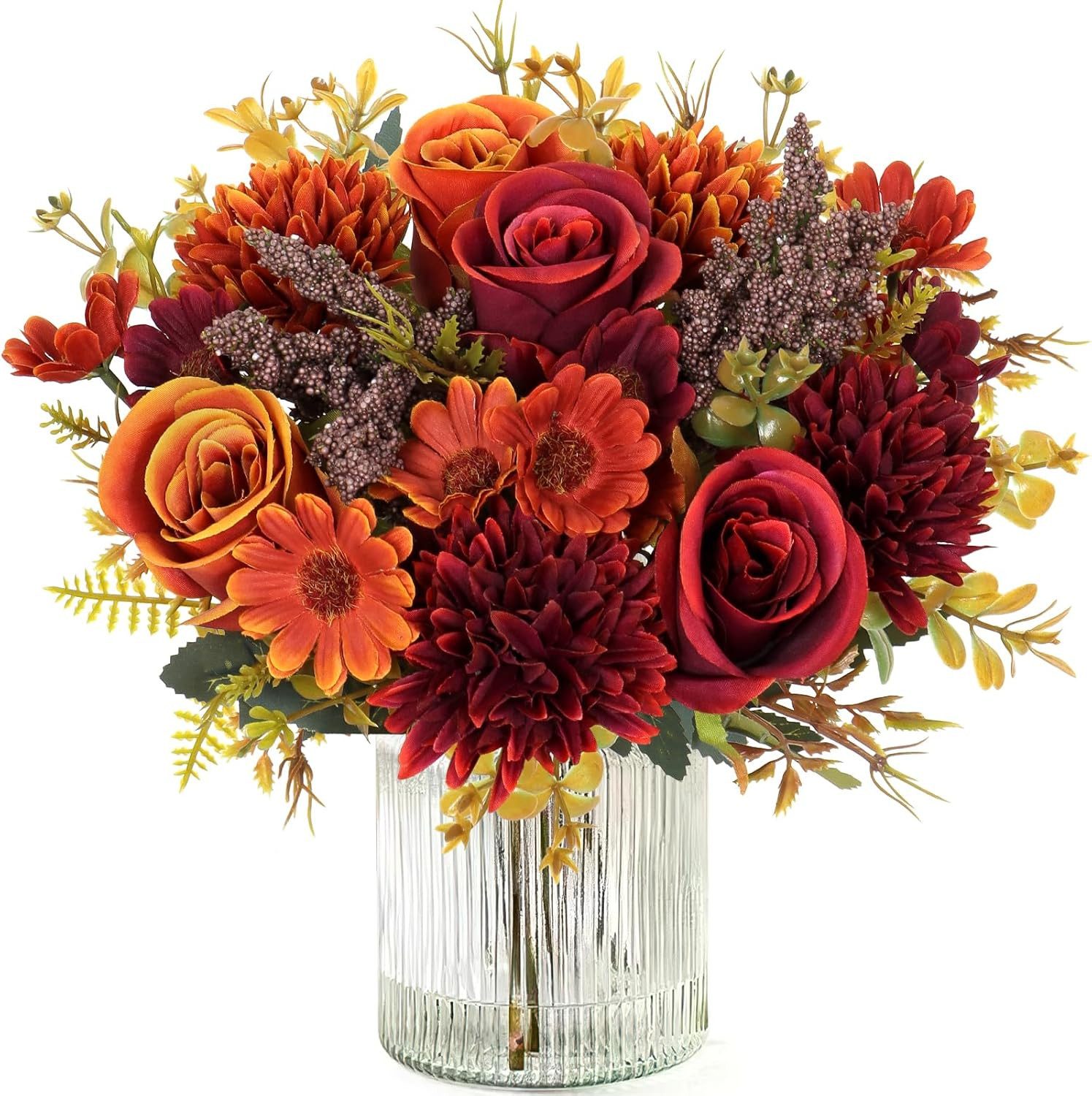 Kunstblumenstrauß 2er-Set künstlicher Blumenstrauß mit Gänseblümchen,Herbst, Zyronn
