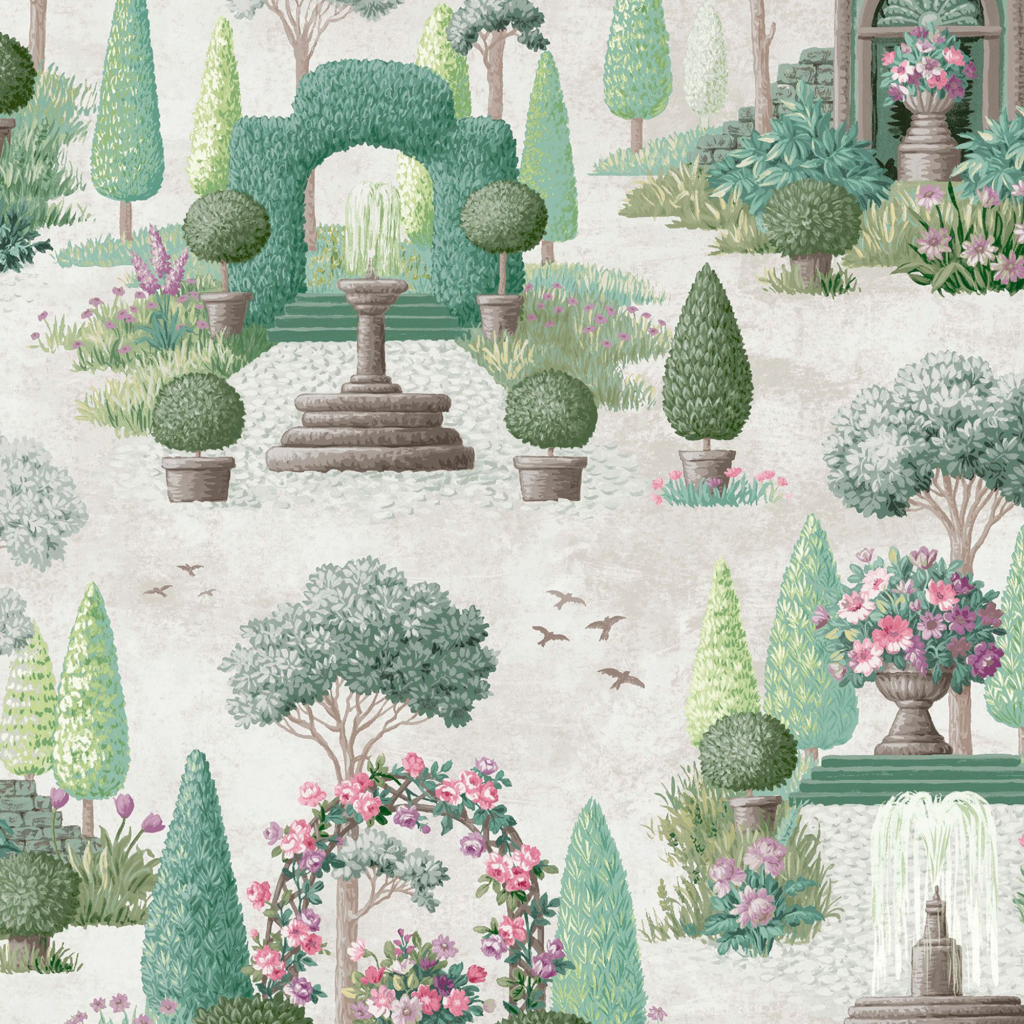LAURA ASHLEY Vliestapete Naunton Folly, glatt, geblümt, (1 St), 10mx52cm (ca. 5m2)