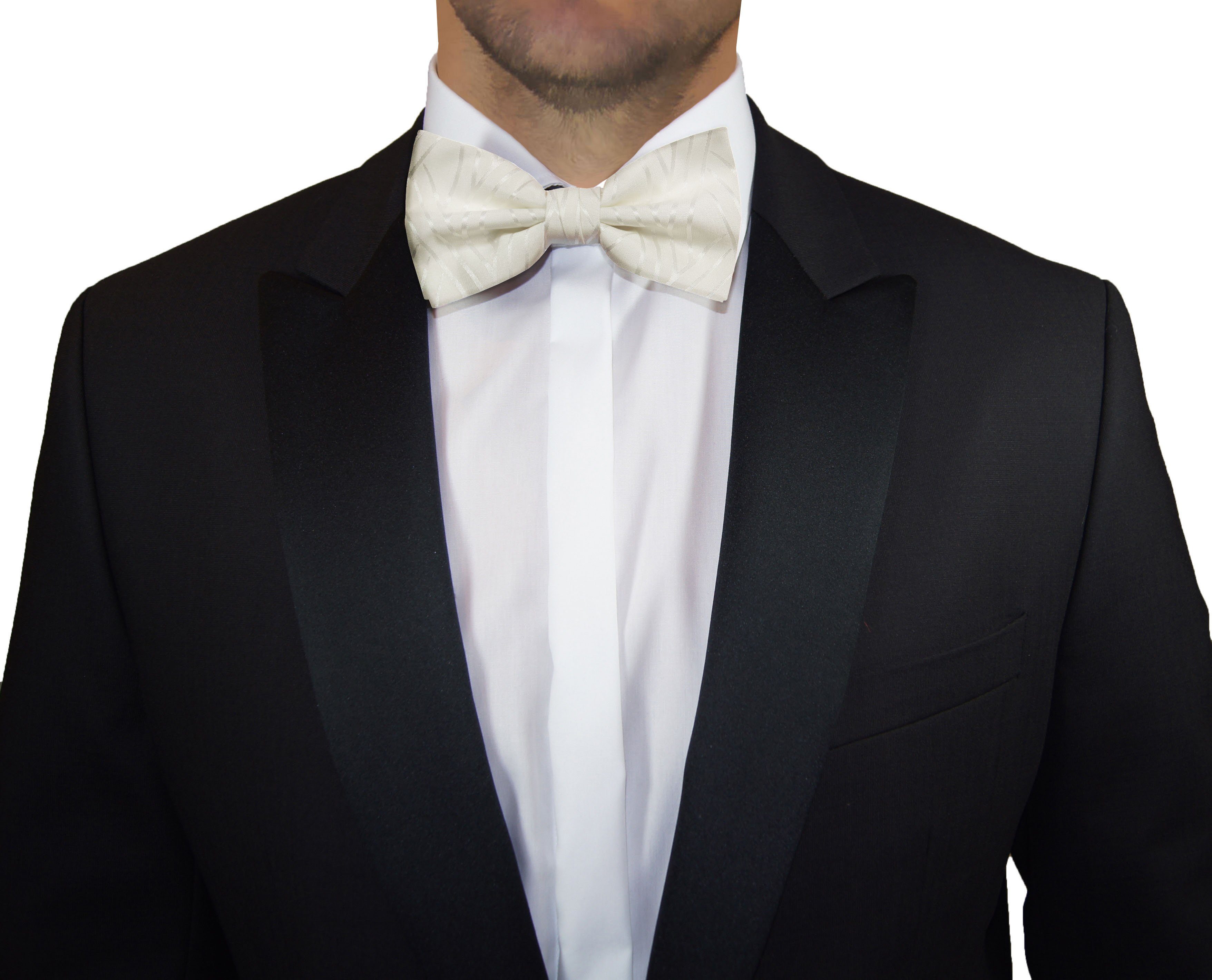 Paul Malone Fliege Herren Schleife modern elegant ivory gestreift Hochzeit günstig online kaufen