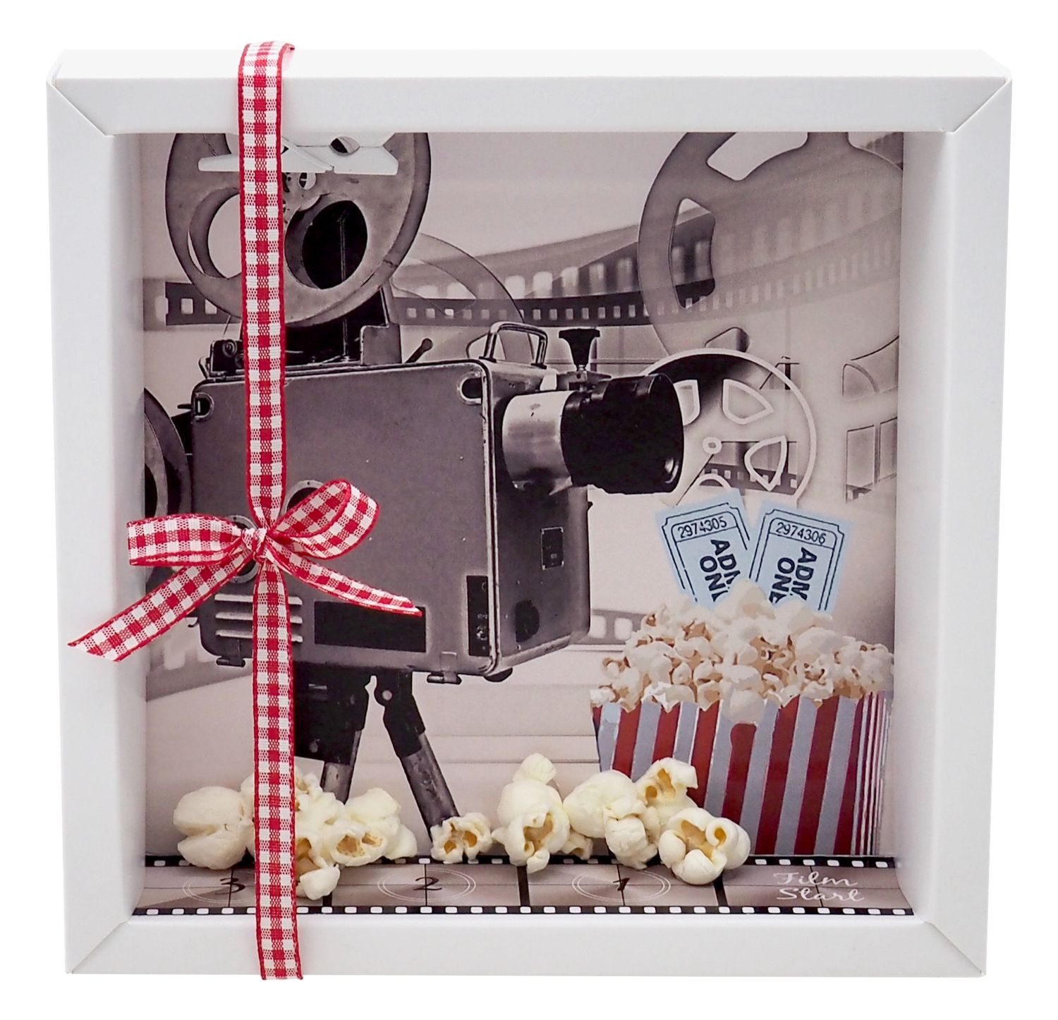 ZauberDeko Geschenkbox Geldgeschenk Verpackung Kino Popcorn Kinogutschein Cinema Film
