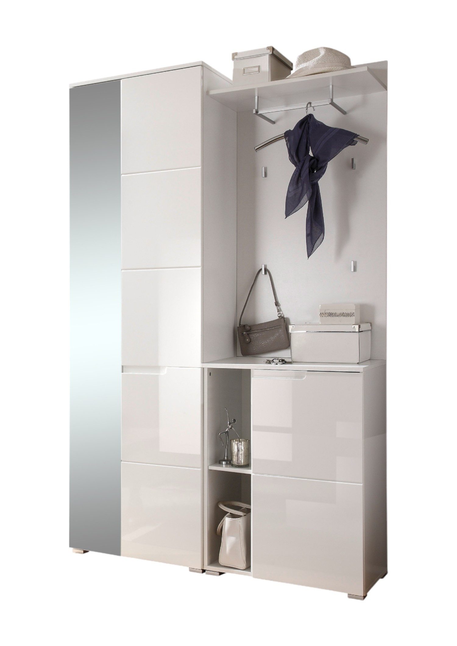 moebel-dich-auf Kompaktgarderobe SLICE (Garderobenschrank + Paneel + Schuhs günstig online kaufen