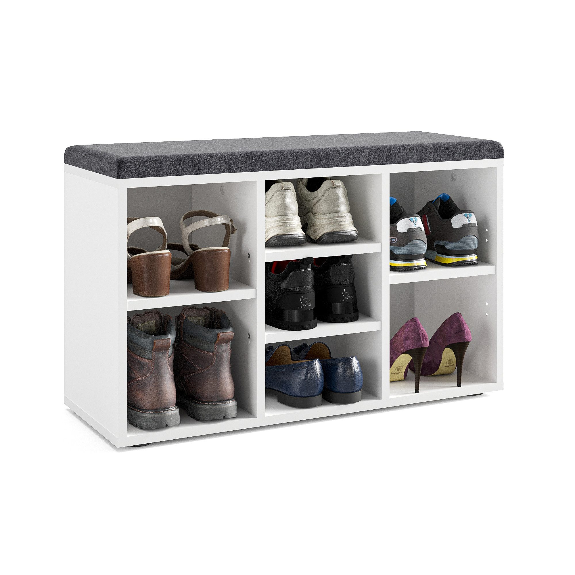 KOMTO Schuhbank Schuhregal mit Sitzfläche Sitzbank mit Stauraum, Sofia 80 x günstig online kaufen