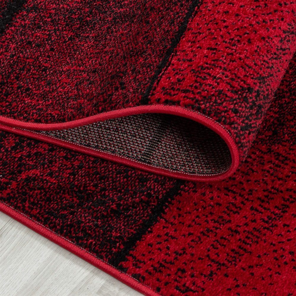 Giantore, Designteppich rechteck modern, Rot 7 mm Florhöhe