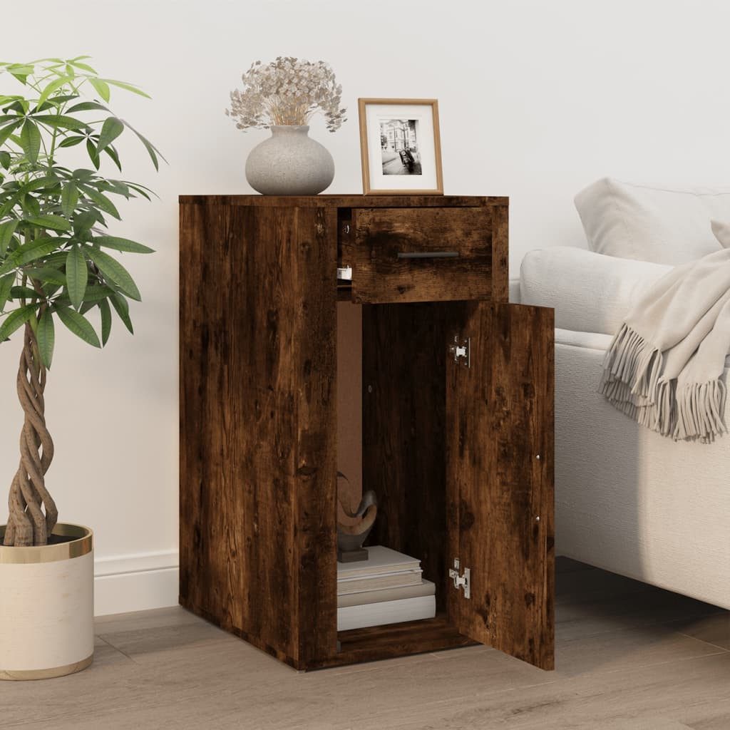 vidaXL Stauraumschrank Büroschrank Räuchereiche 40x49x75 cm günstig online kaufen